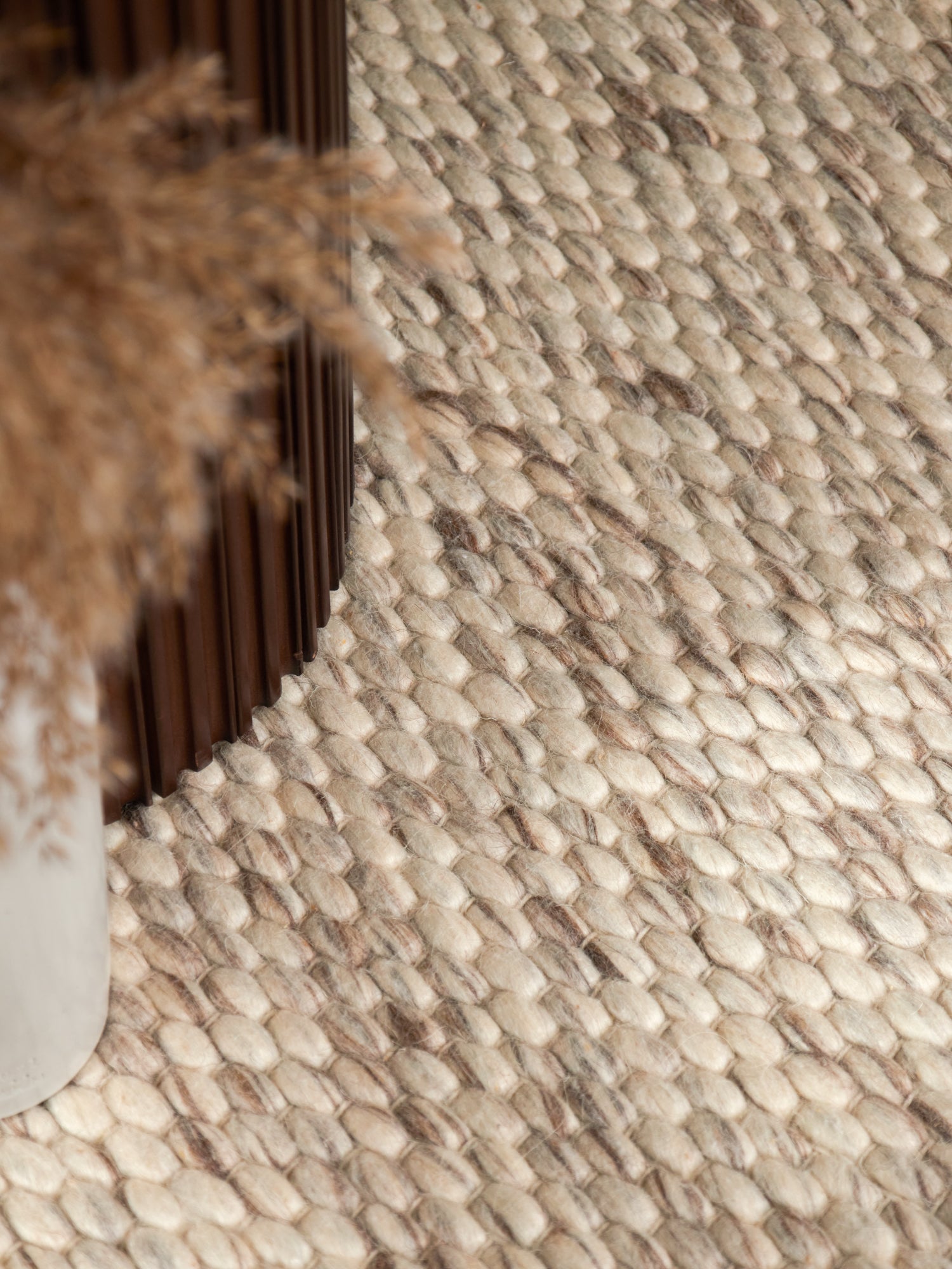 ELLE DECORATION LYON ULDTÆPPE, BEANS NATURLIG CREME BRUN