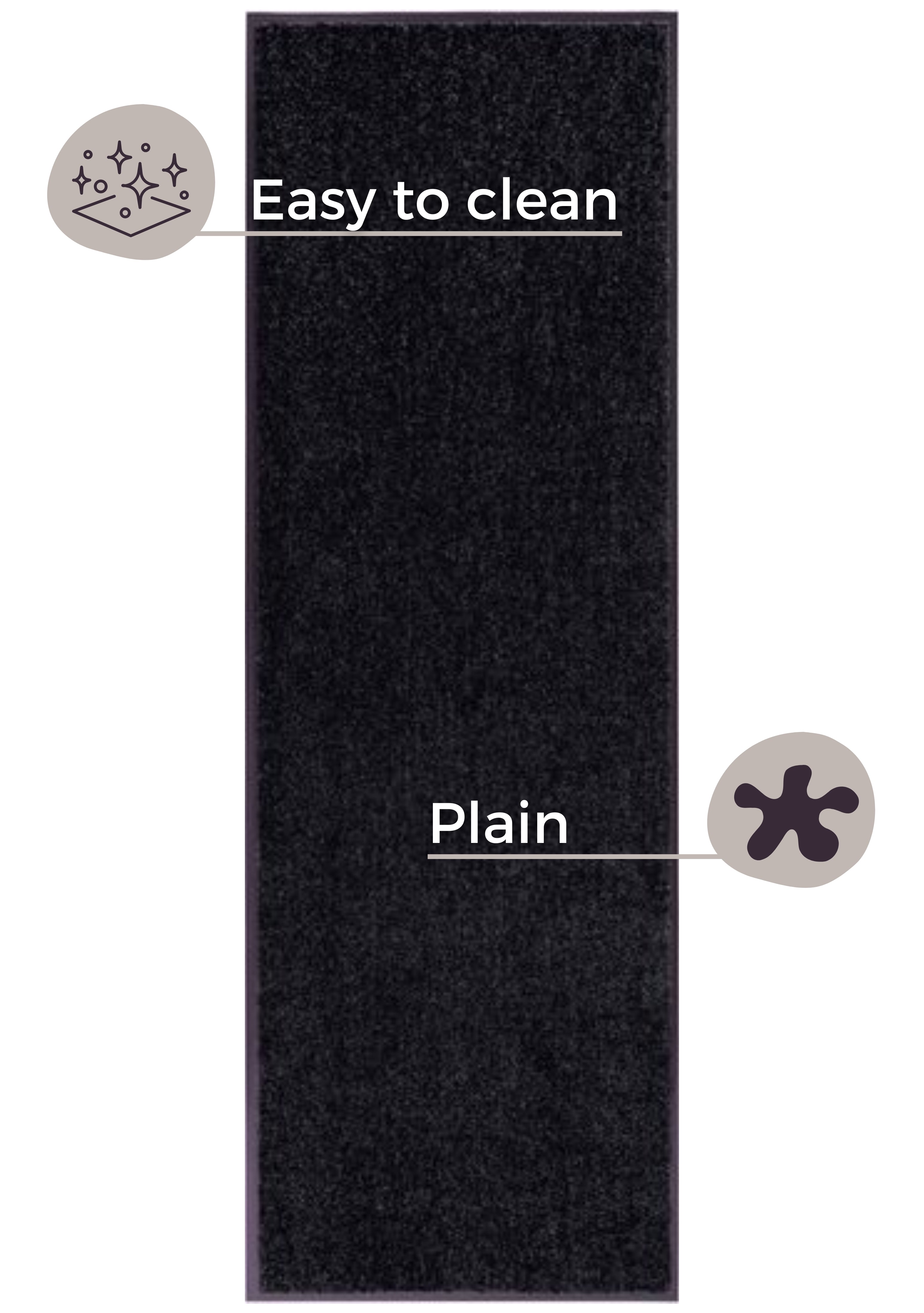 DØRMÅTTE WASH & CLEAN, SORT 102011