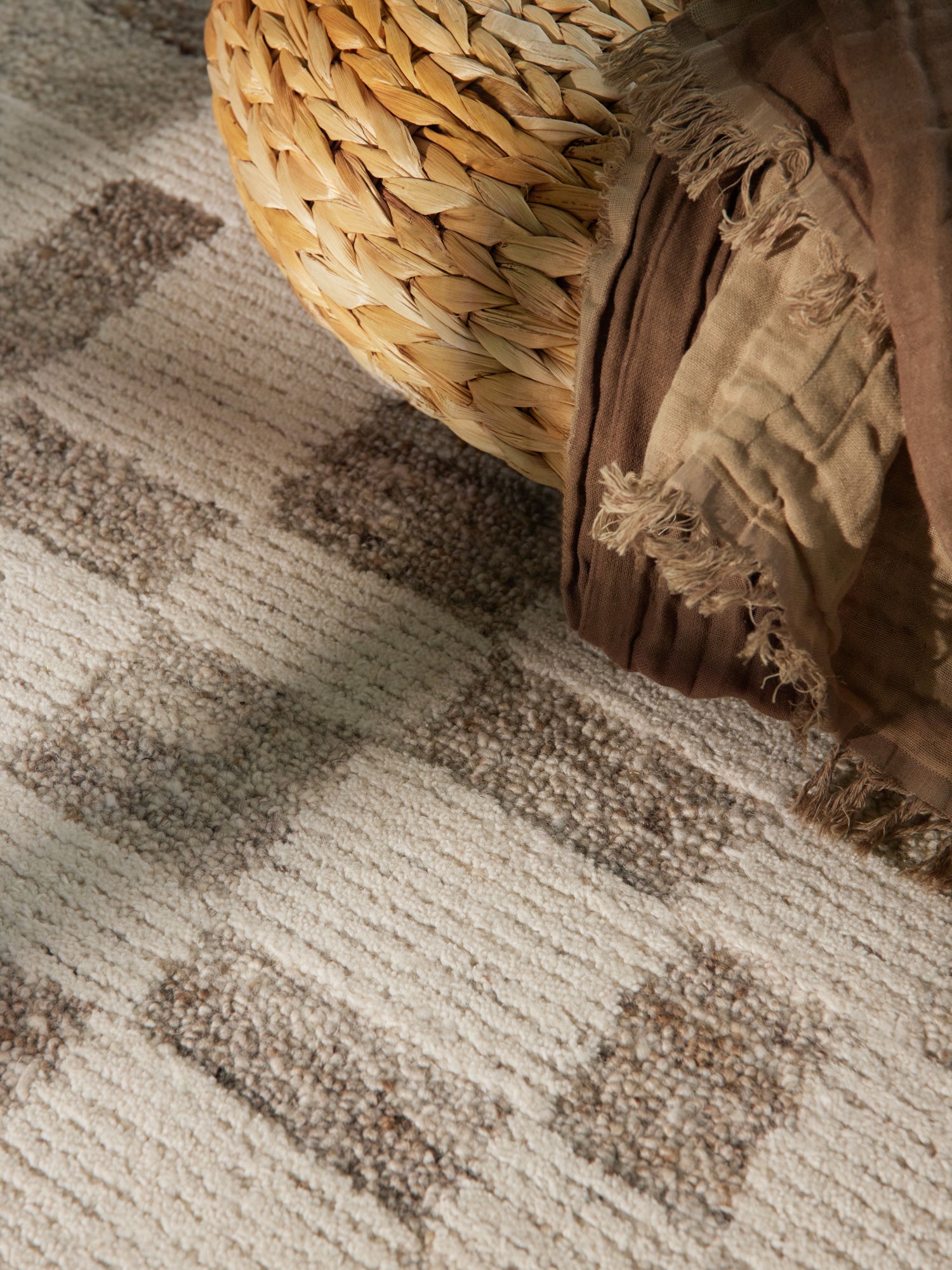 VIKOSA BOHO 1.0 ULDTÆPPE STRUCTA, NATURLIG CREME BRUN