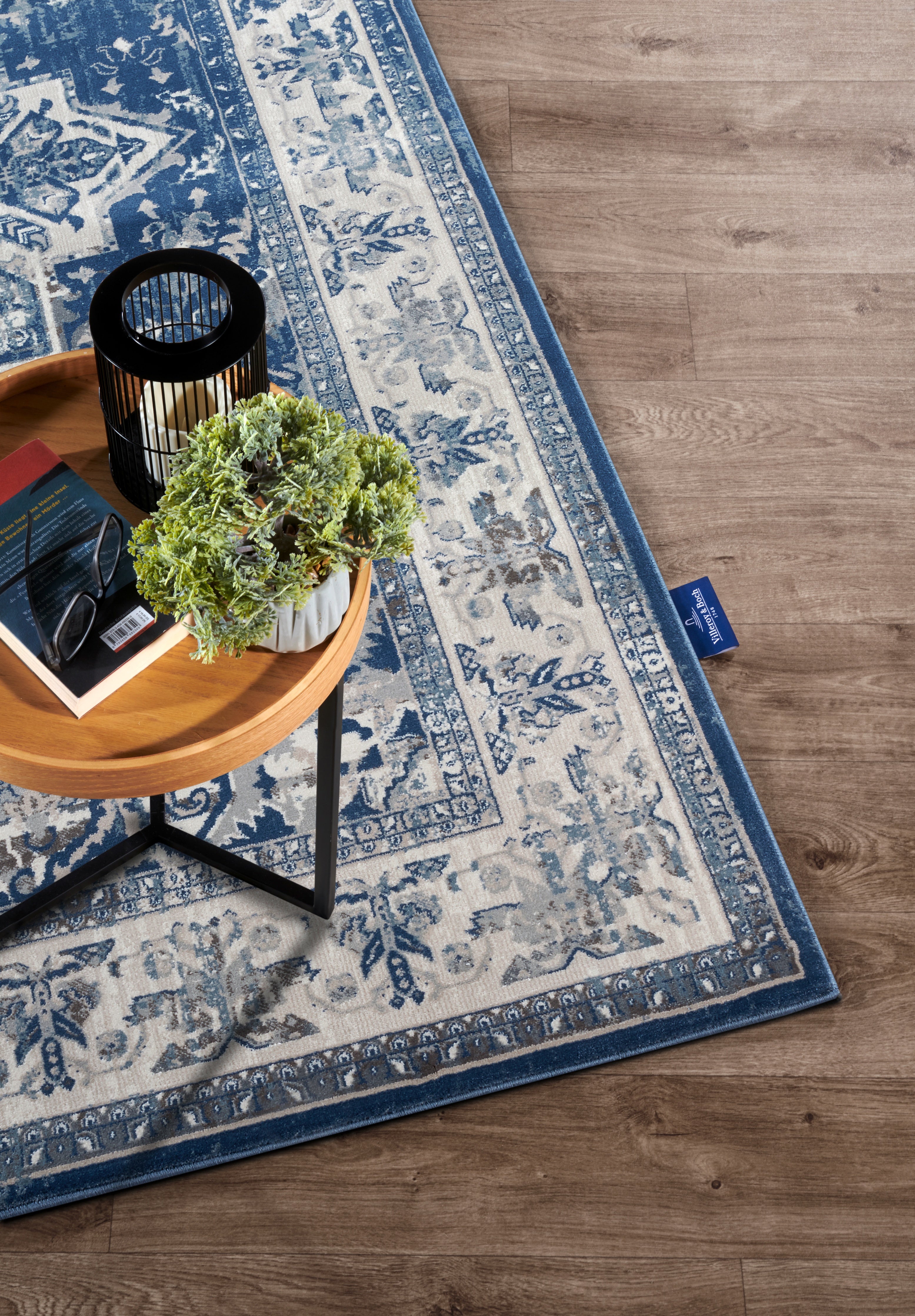 VILLEROY & BOCH 106123 ORIENTALSK TÆPPE JEHANNE, BLÅ-CREME