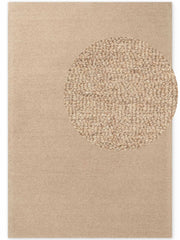 ELLE DECORATION PURISTIC FINE BOUCLE ULDTÆPPE, KNOTS NATURLIG BEIGE