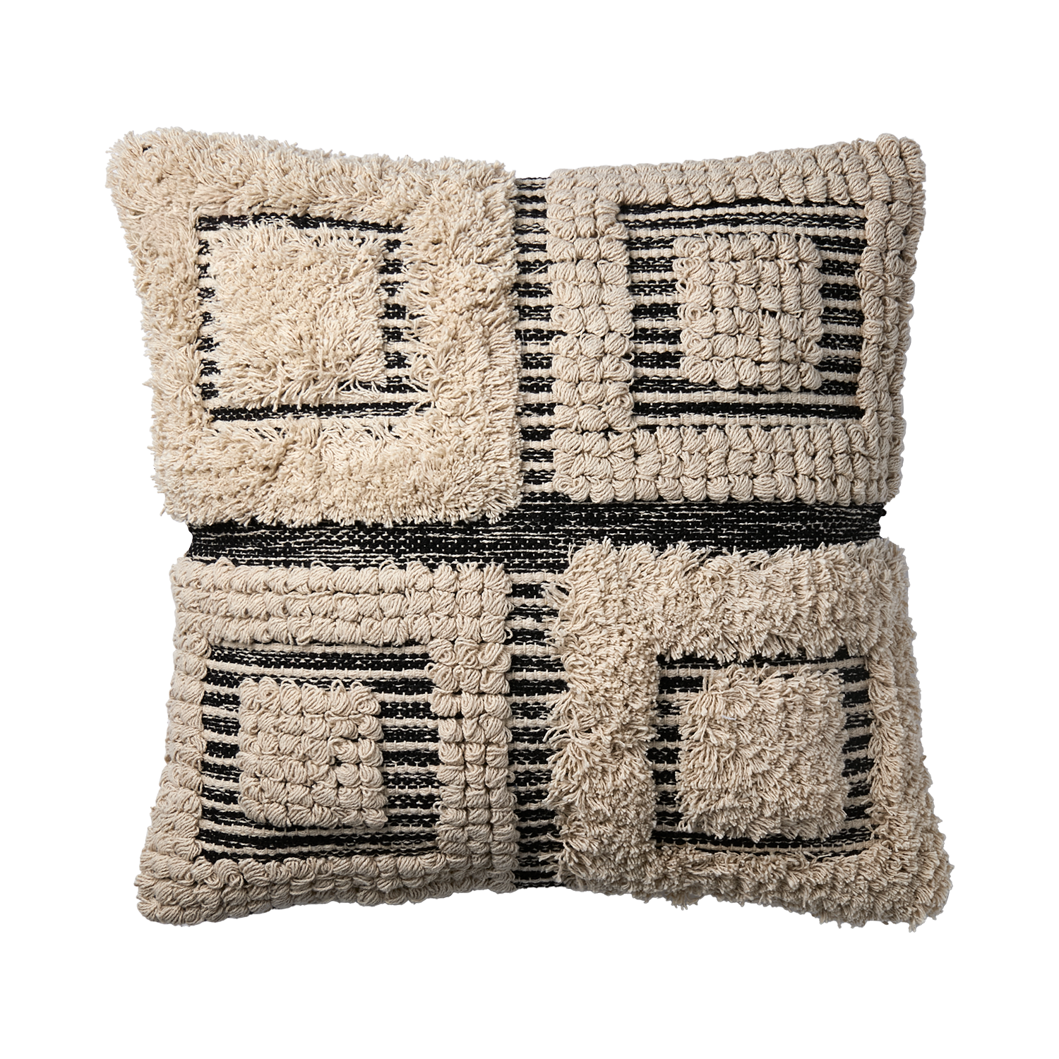 AMINA PUDEBETRÆK, OFF WHITE/SORT