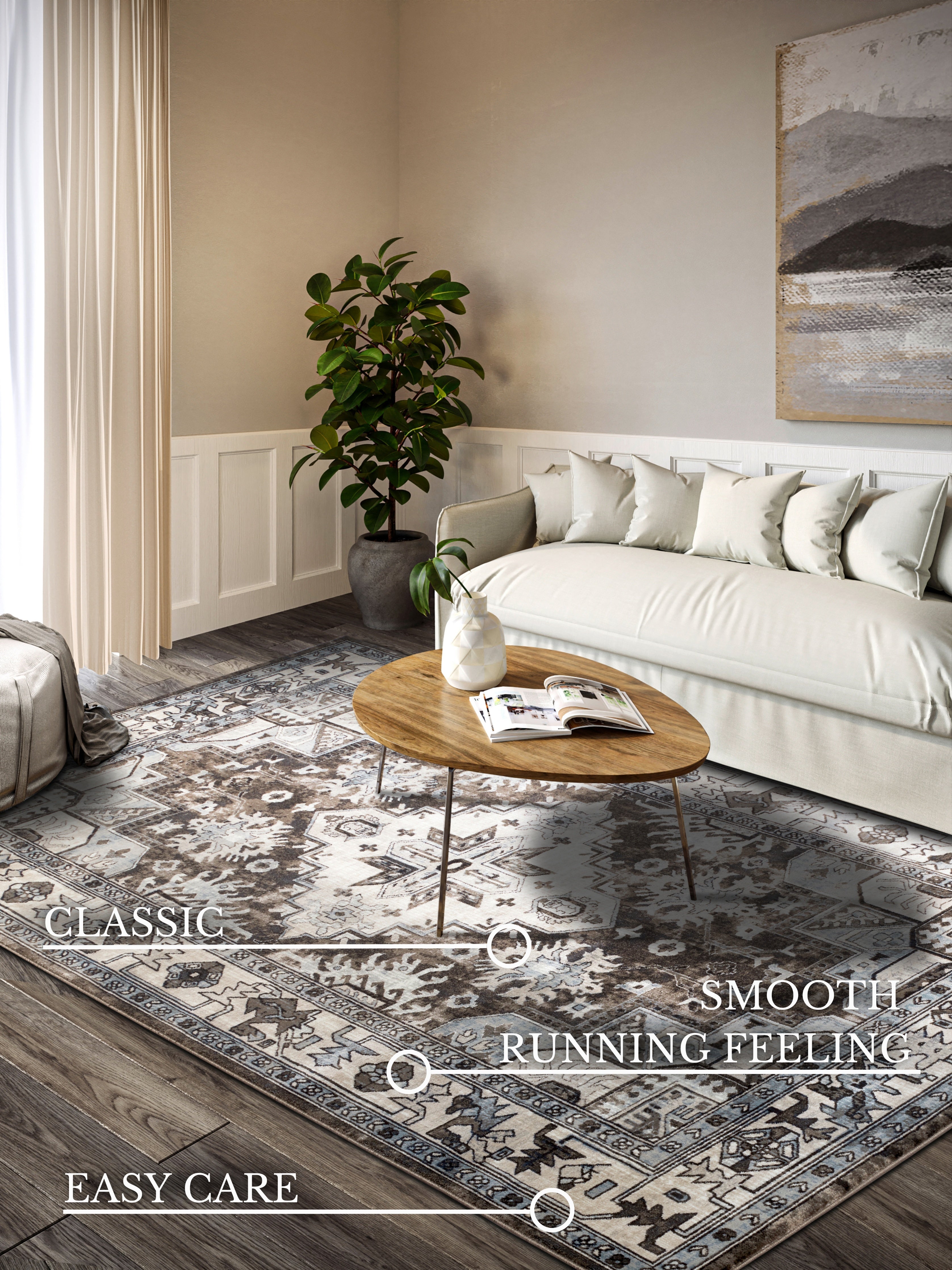 VILLEROY & BOCH 106124 ORIENTALSK TÆPPE, HENRY BRUN-CREME