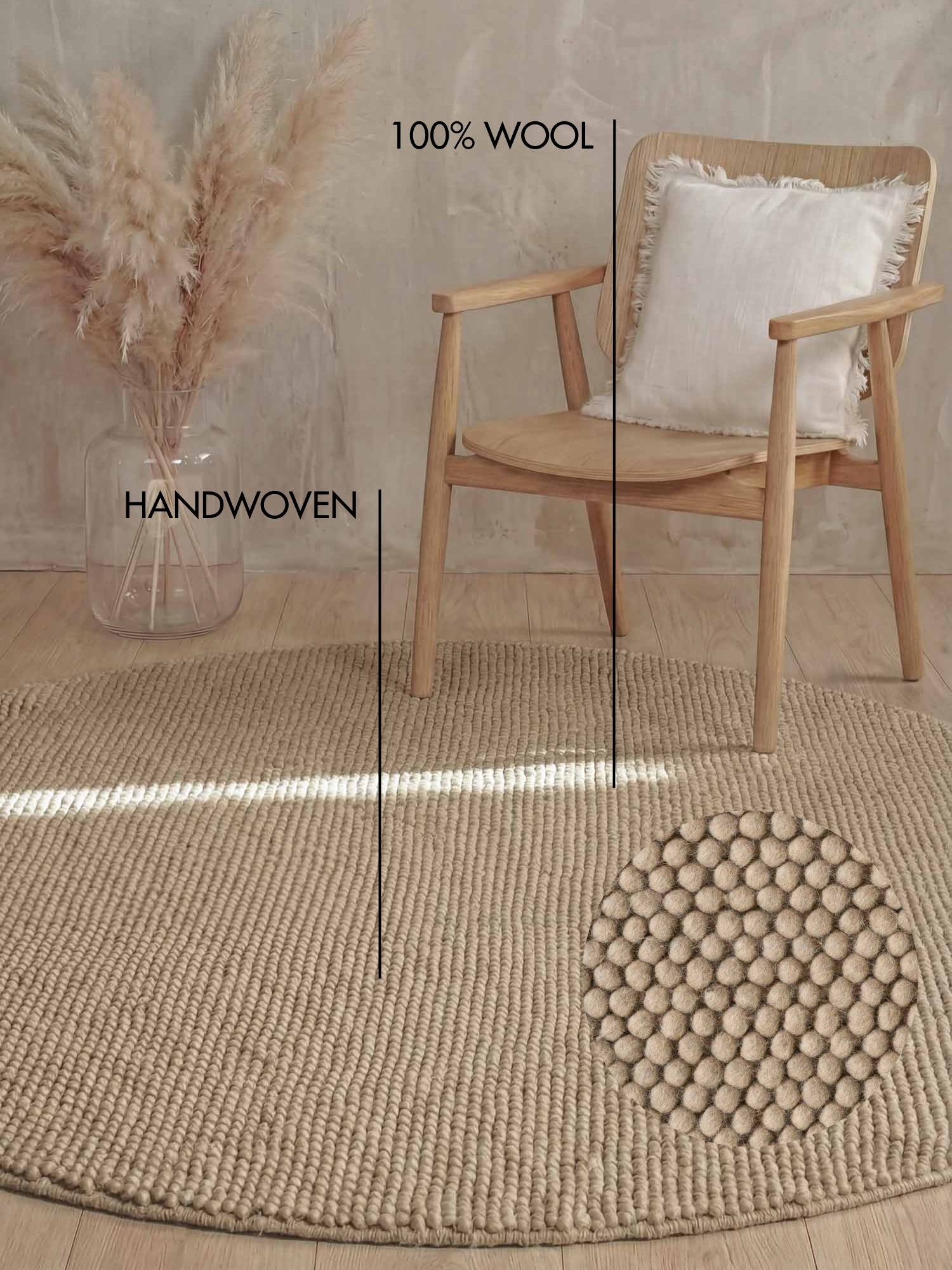 TED BAKER RICHMOND ULDTÆPPE DIANA, BEIGE