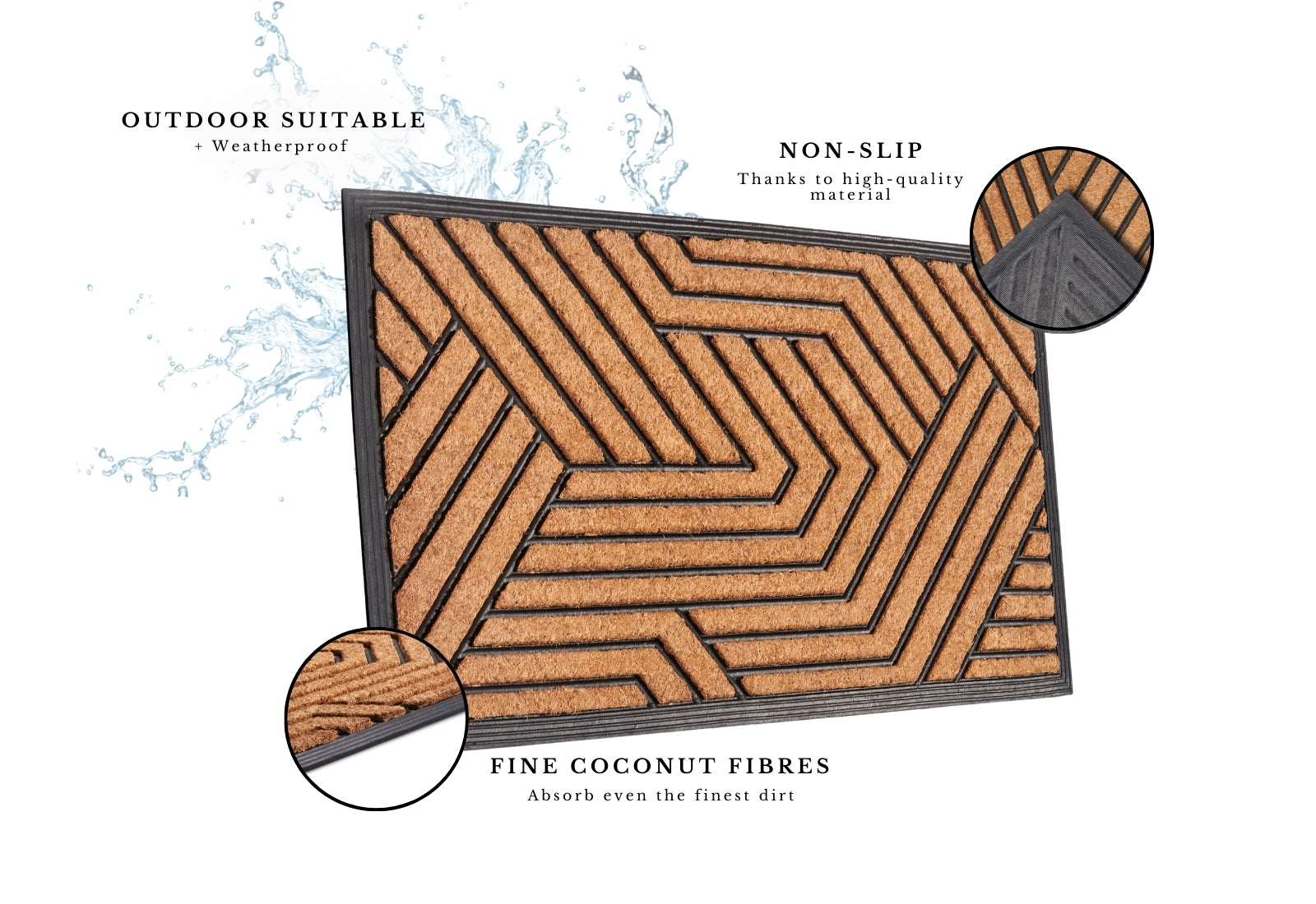 DØRMÅTTE GUMMI KOKOS - LABYRINT