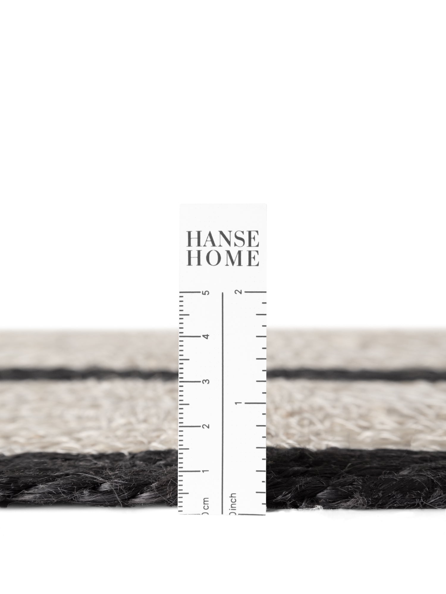 JUTE FLETTET TÆPPE LINA RUNDT, NATUR-ELFENBEN-SORT