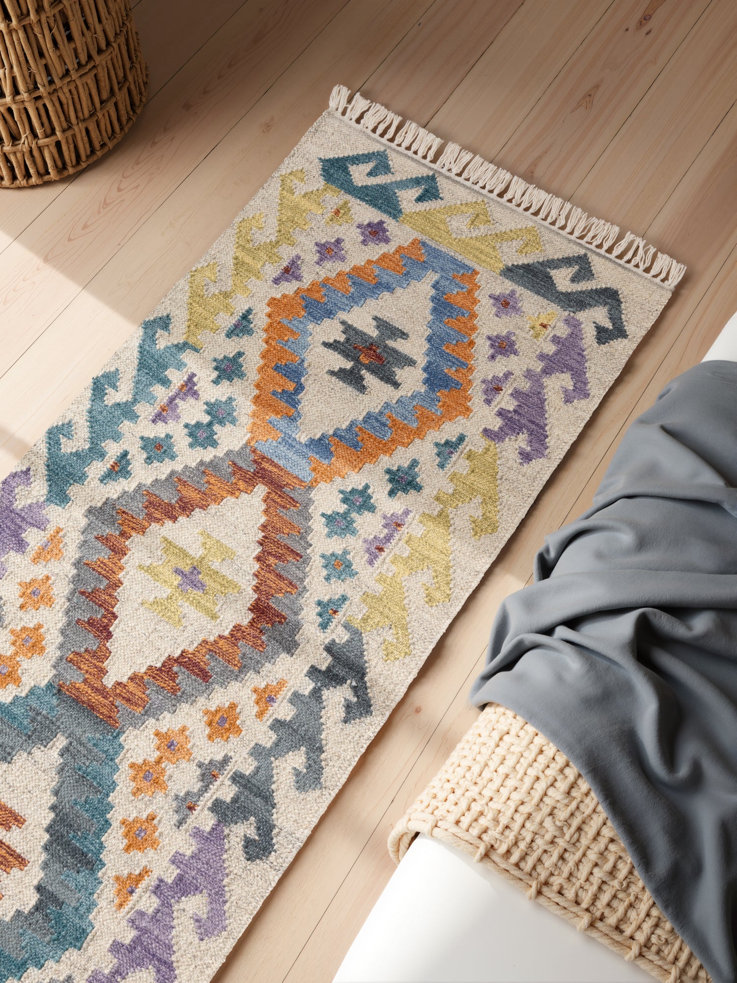 HANSE HOME KAMAL - AFGHANSK KELIM TÆPPE, 106242 CREME-MULTI