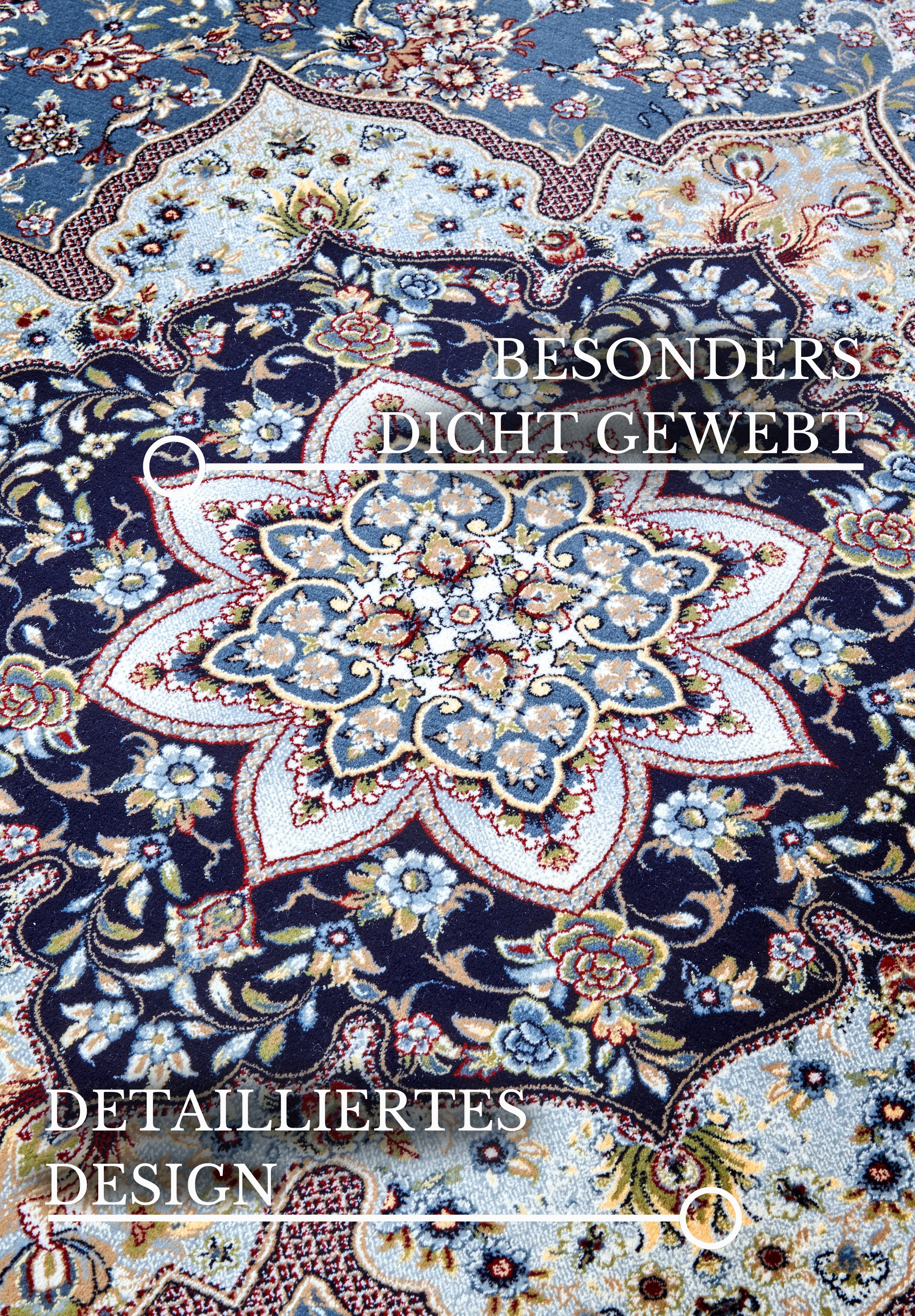 VILLEROY & BOCH 106127 ORIENTALSK TÆPPE, ETIENNE LYSEBLÅ-CREME