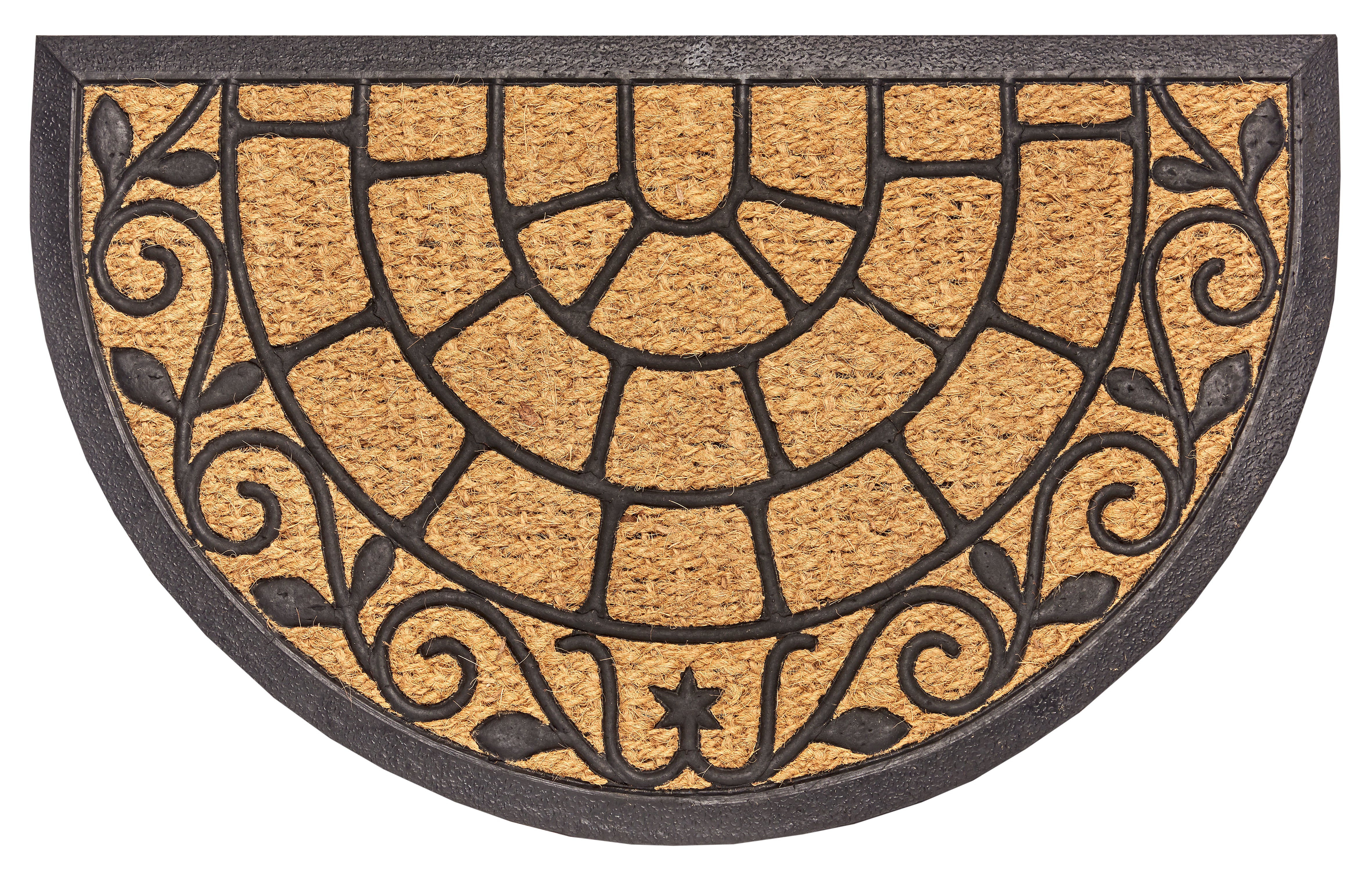 DØRMÅTTE GUMMI KOKOS - HALVRUND