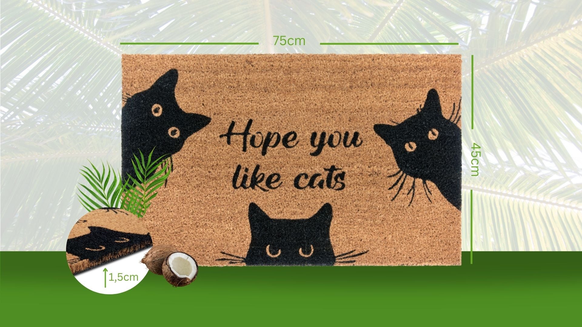 DØRMÅTTE KOKOS - KATTE FAN