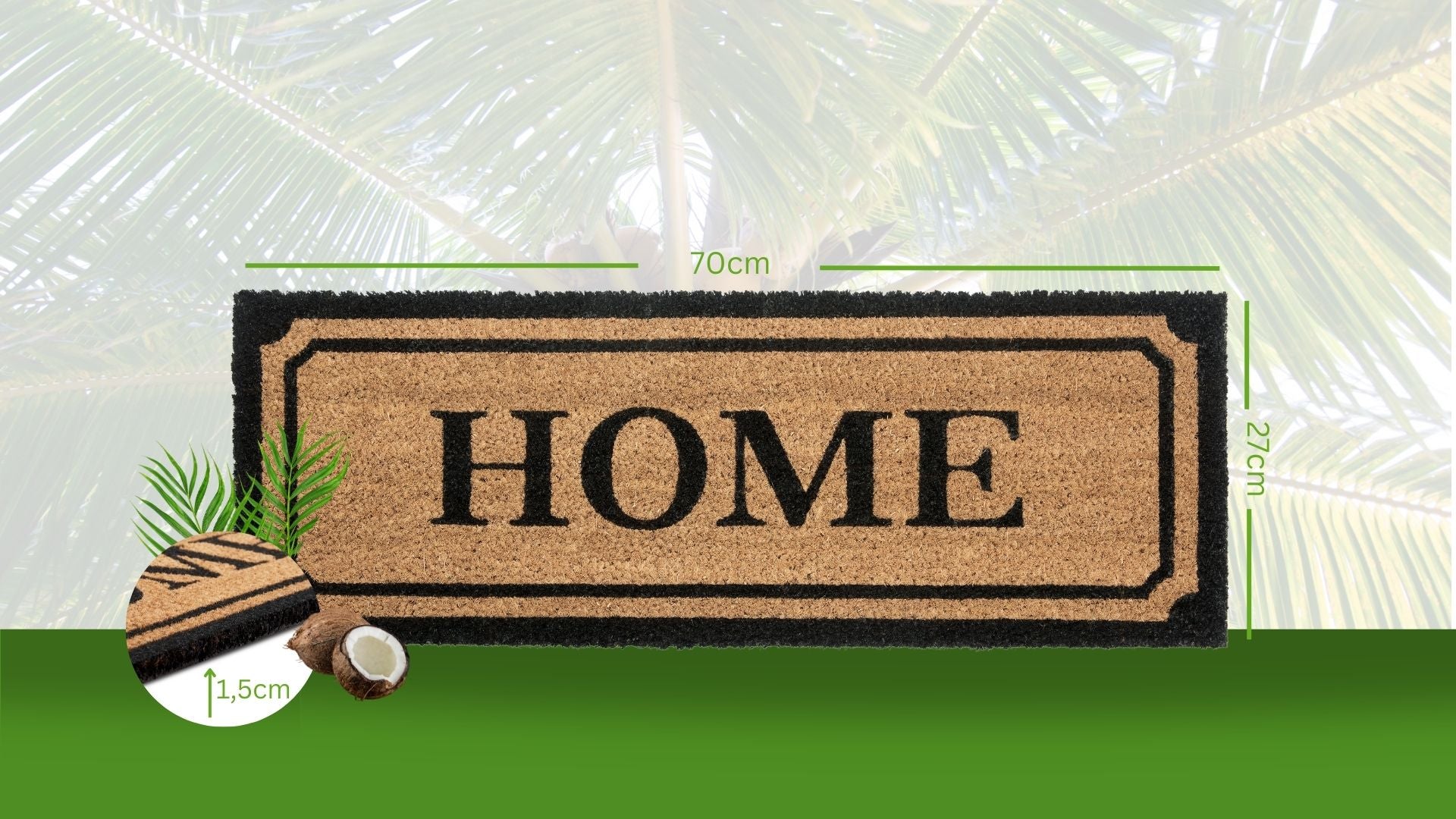 DØRMÅTTE KOKOS - HOME SORT AFLANG