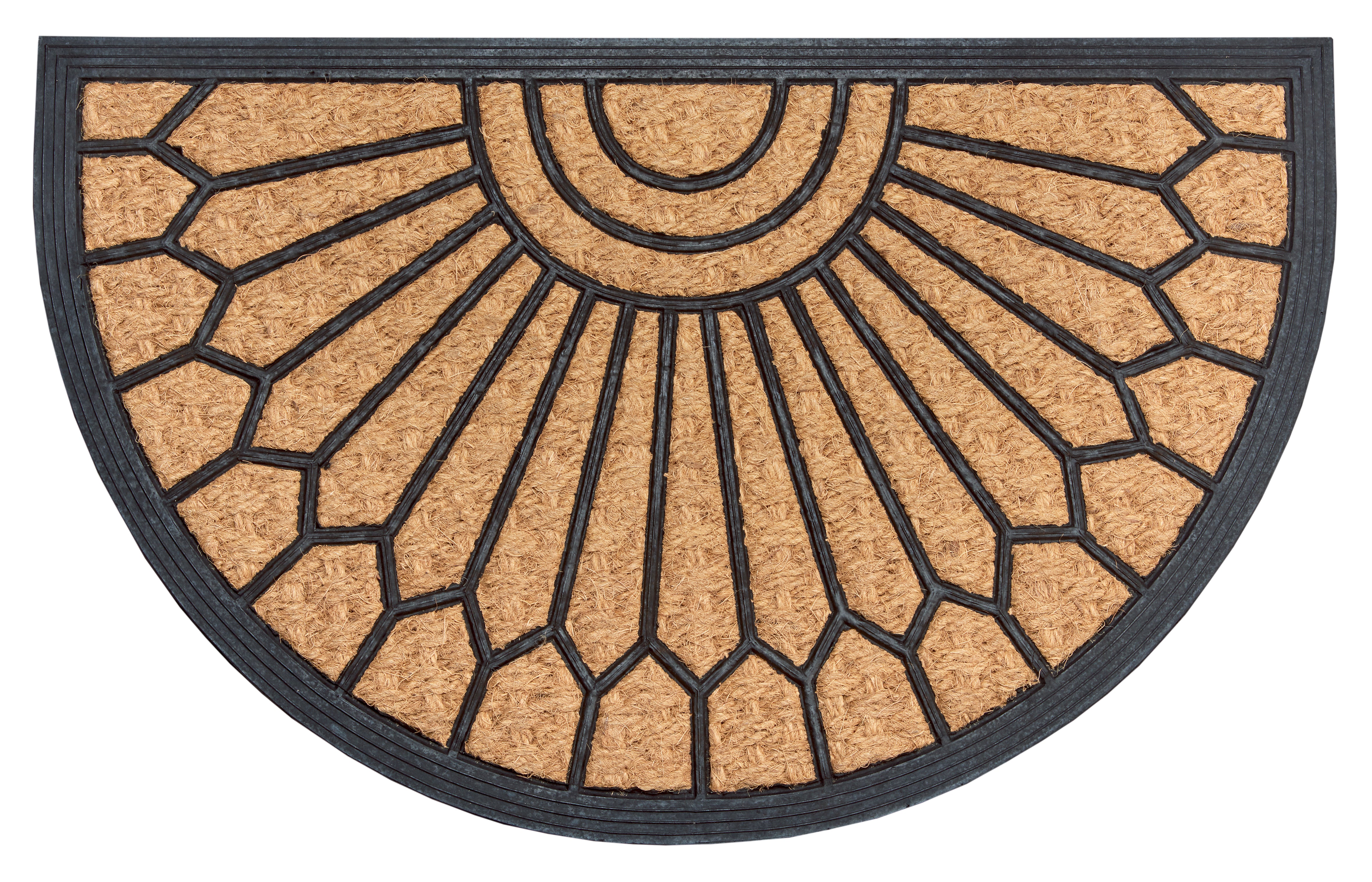 DØRMÅTTE GUMMI-KOKOS - HALVRUND GEOMETRI ORNAMENT