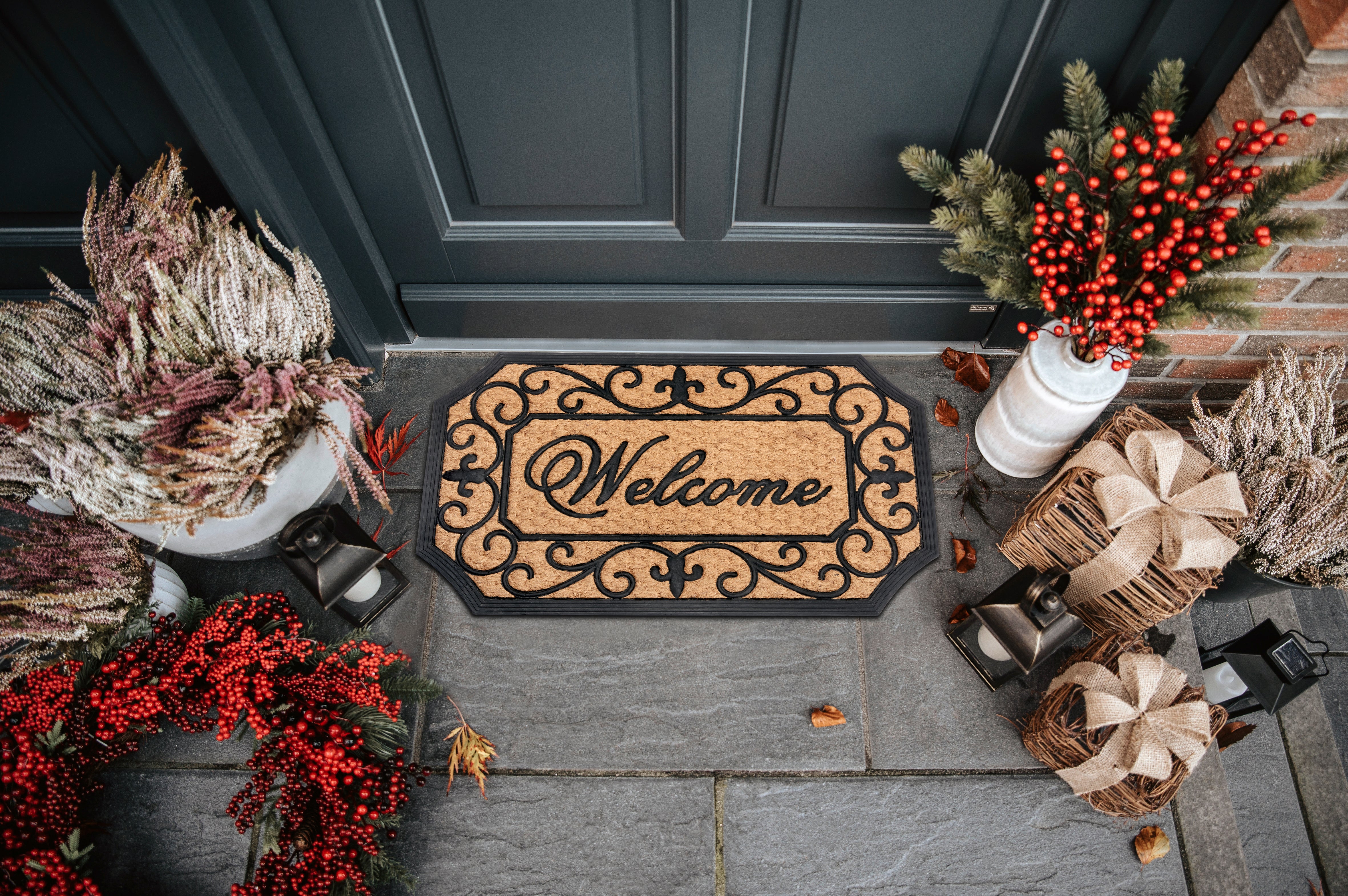 DØRMÅTTE GUMMI KOKOS - WELCOME ORNAMENT