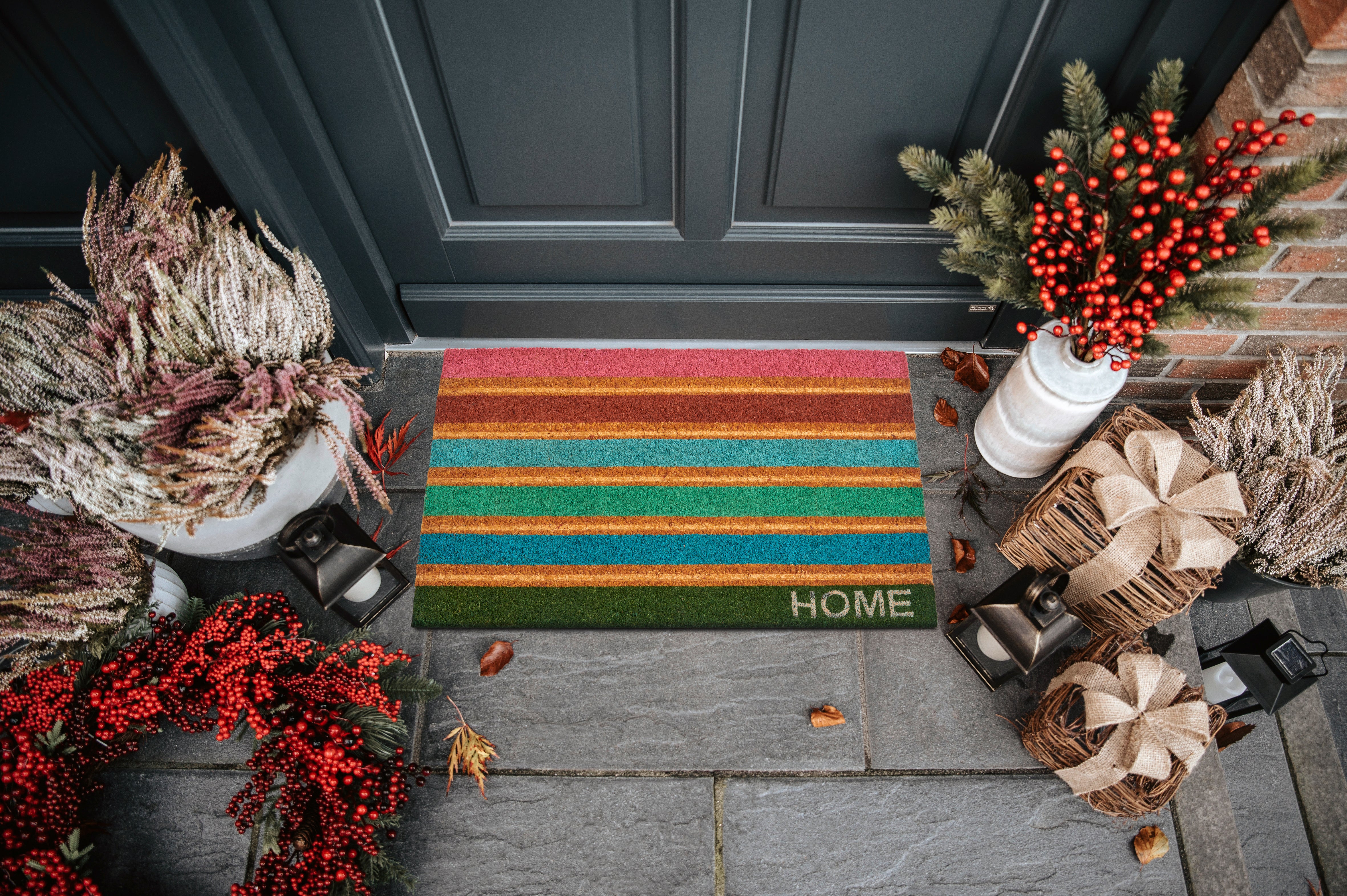 DØRMÅTTE KOKOS - FARVERIGE STRIBER 105926