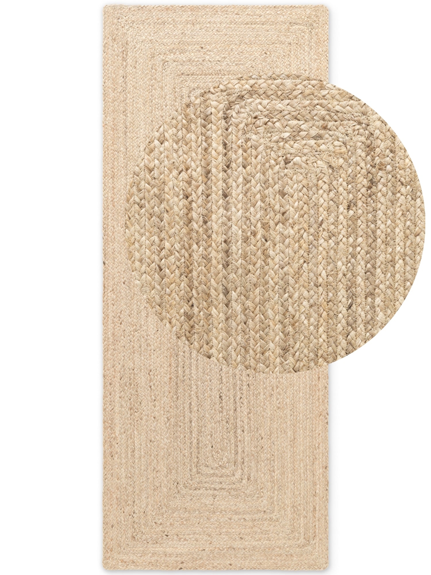 SARILA JUTE TÆPPE, 106222 NATUR-HVID