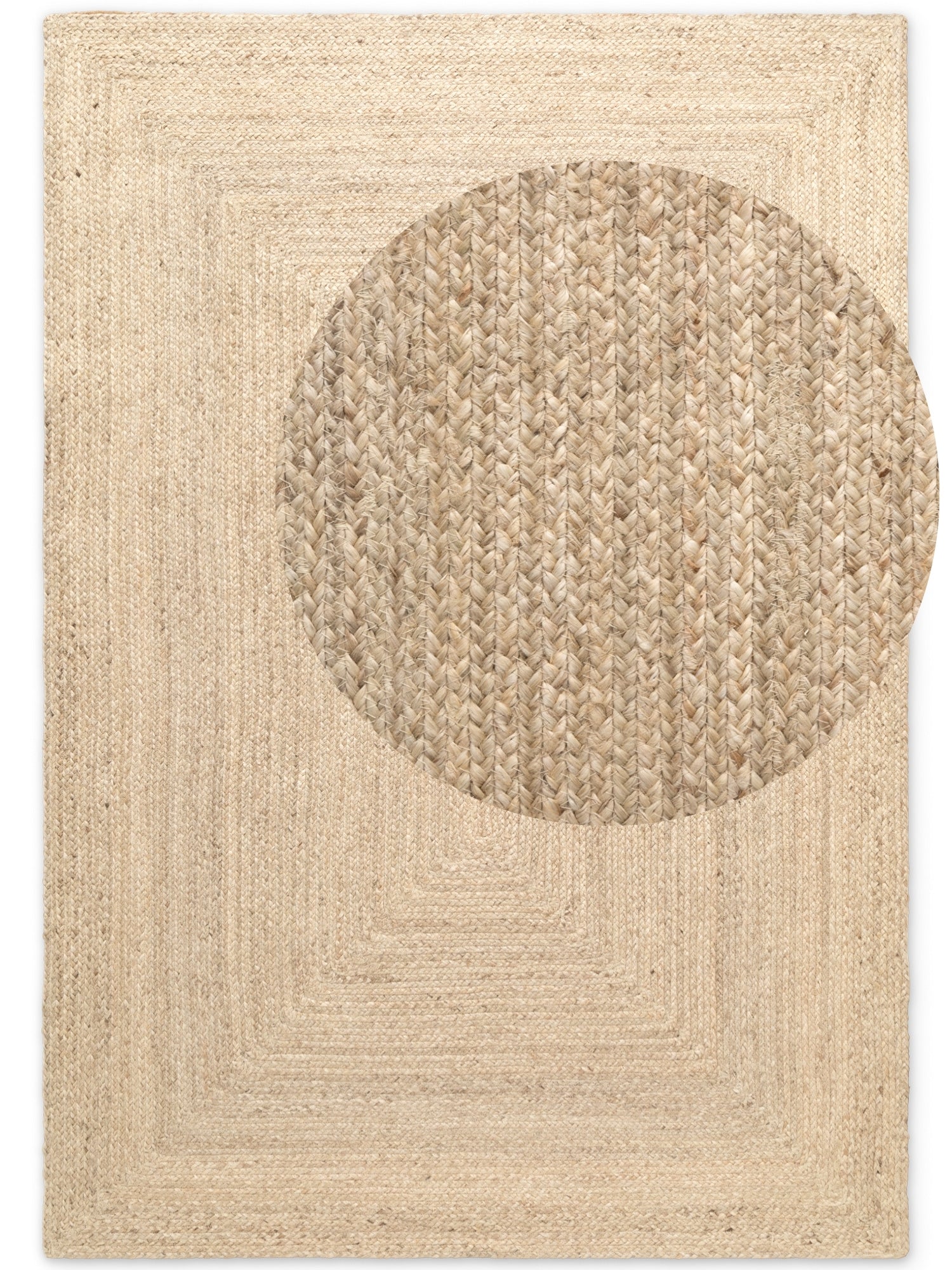 SARILA JUTE TÆPPE, 106222 NATUR-HVID