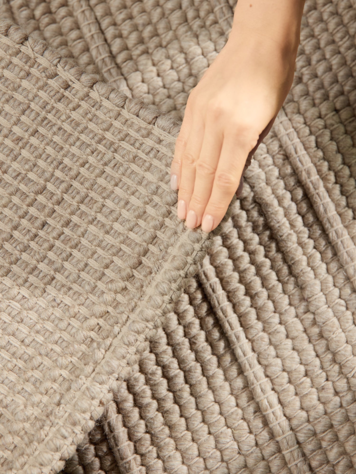 TED BAKER CAMDEN ULDTÆPPE PARKER, NATURLIG BEIGE