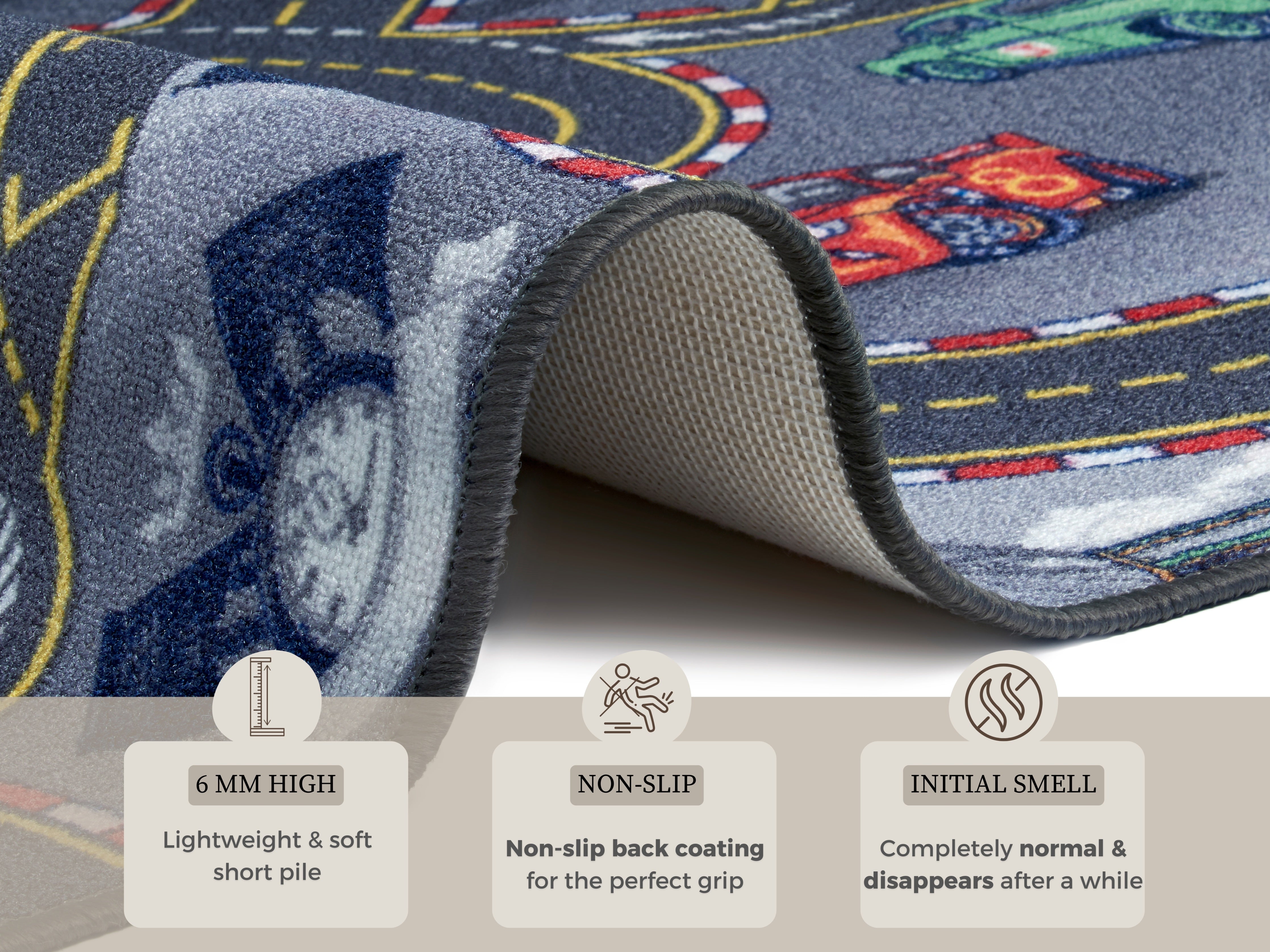 PLAY TÆPPE, GRÅ-MULTI 105204