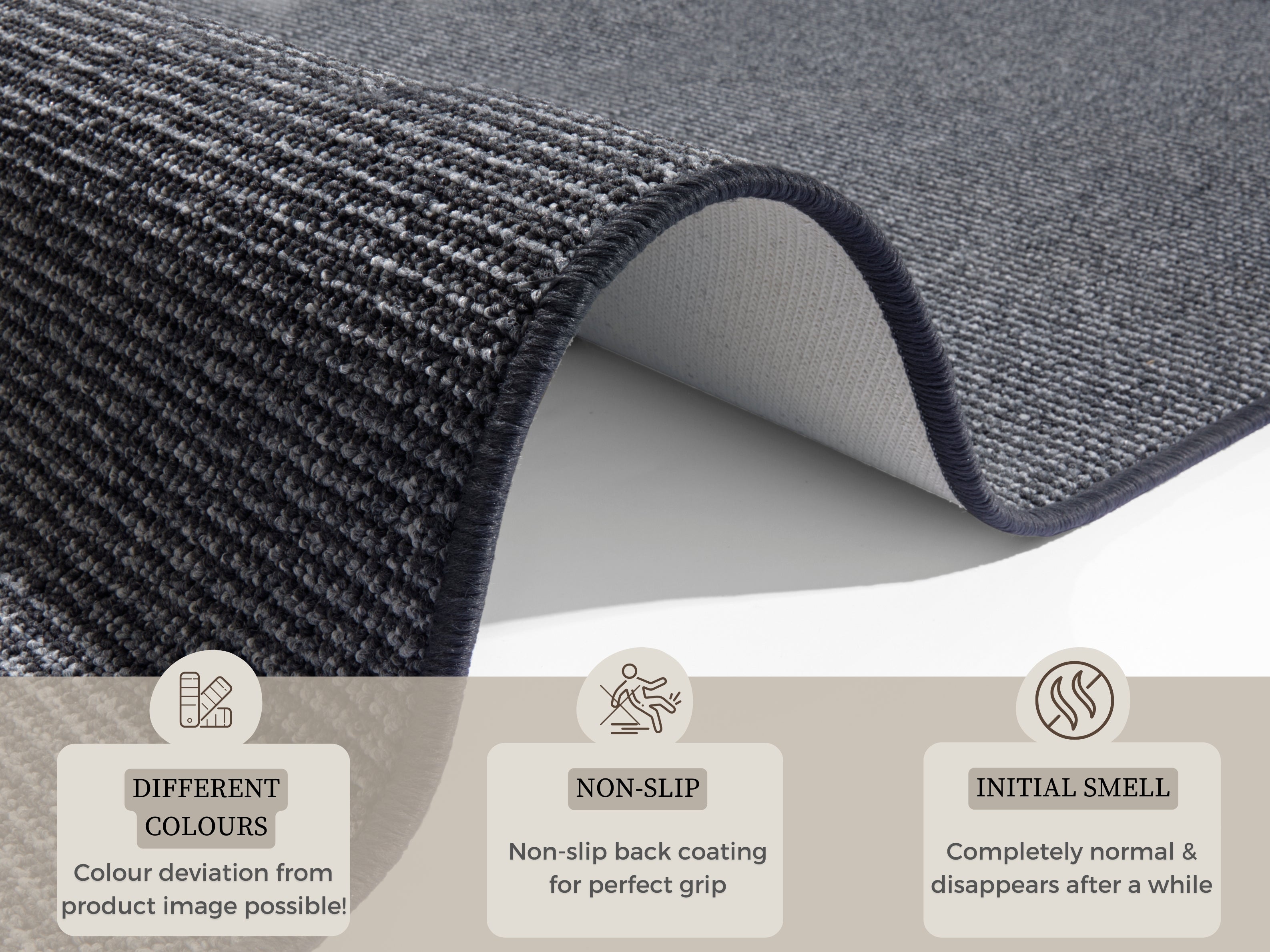 HANSE HOME BOUCLÉ TÆPPELØBER, ANTRACIT 104435