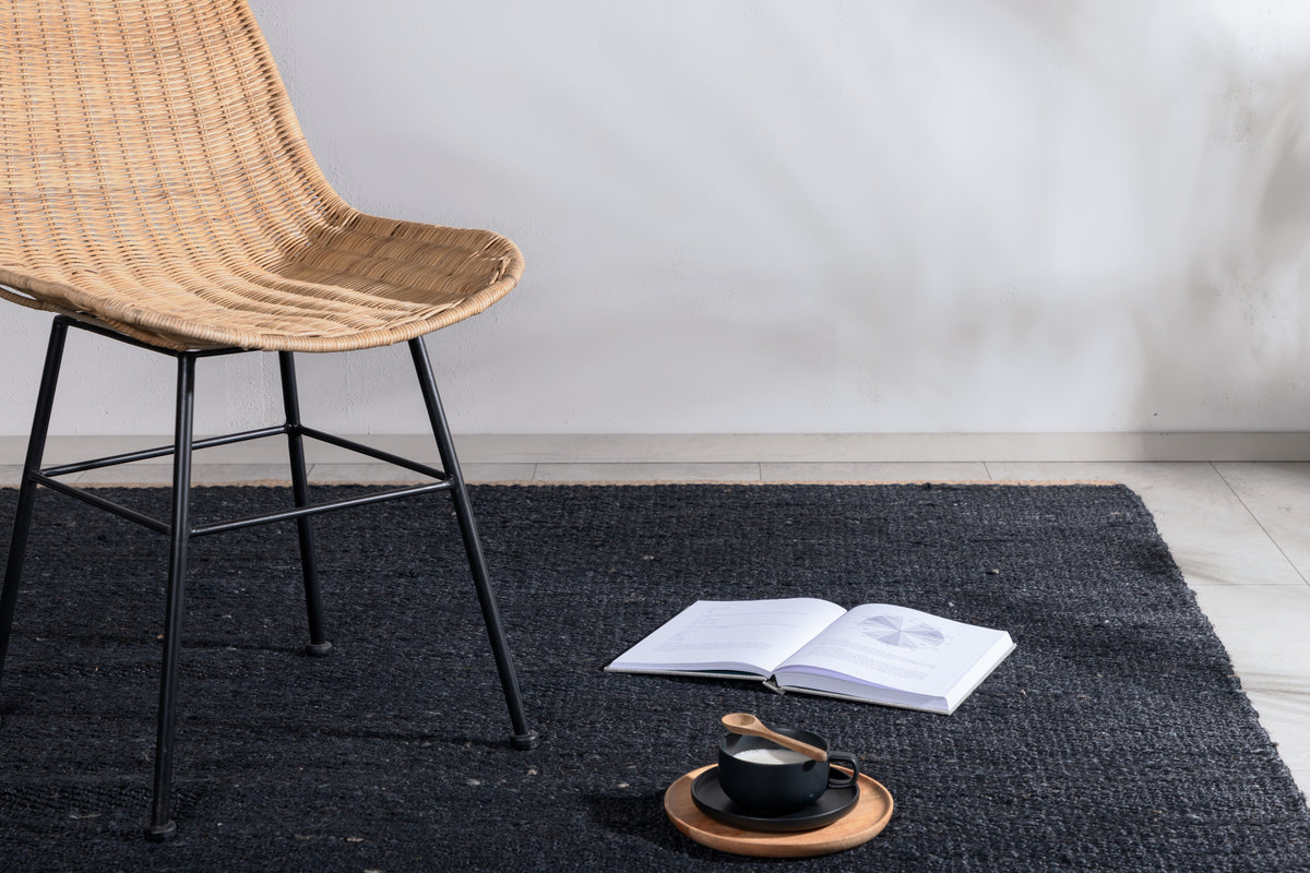 KALI JUTE TÆPPE, SORT