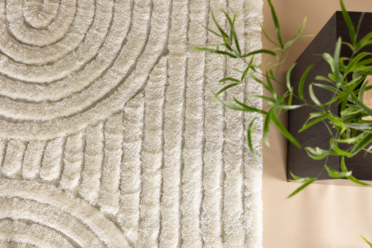 NIKLAS MODERNE TÆPPE, HVID