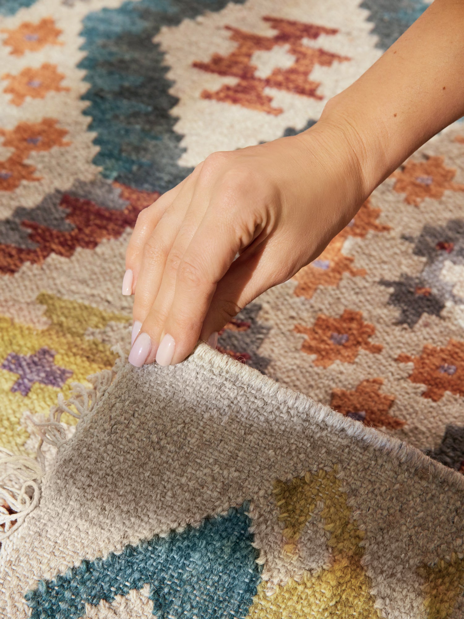 HANSE HOME KAMAL - AFGHANSK KELIM TÆPPE, 106242 CREME-MULTI