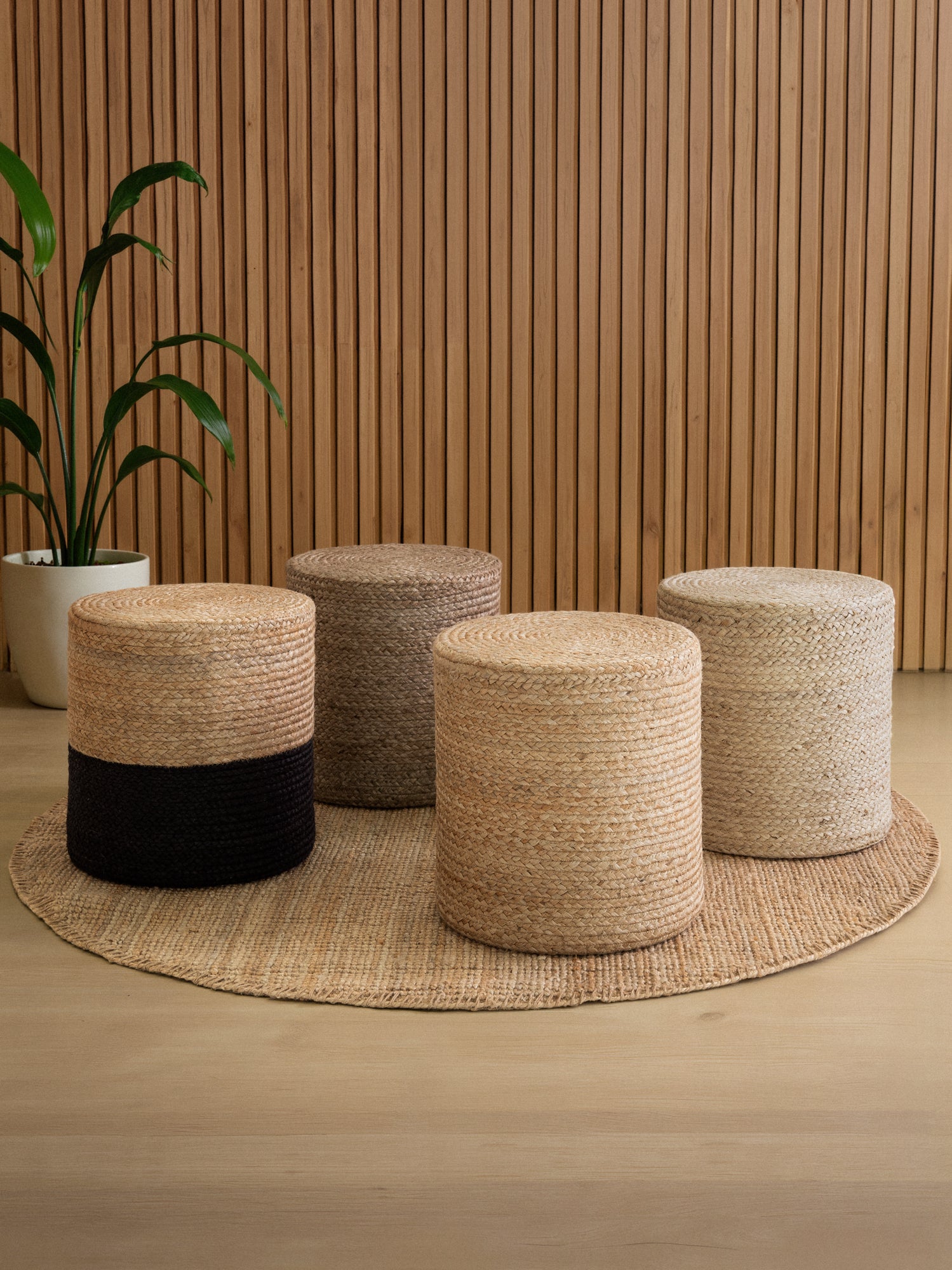 JUTZA JUTE PUF, 106234 NATURLIG GYLDEN
