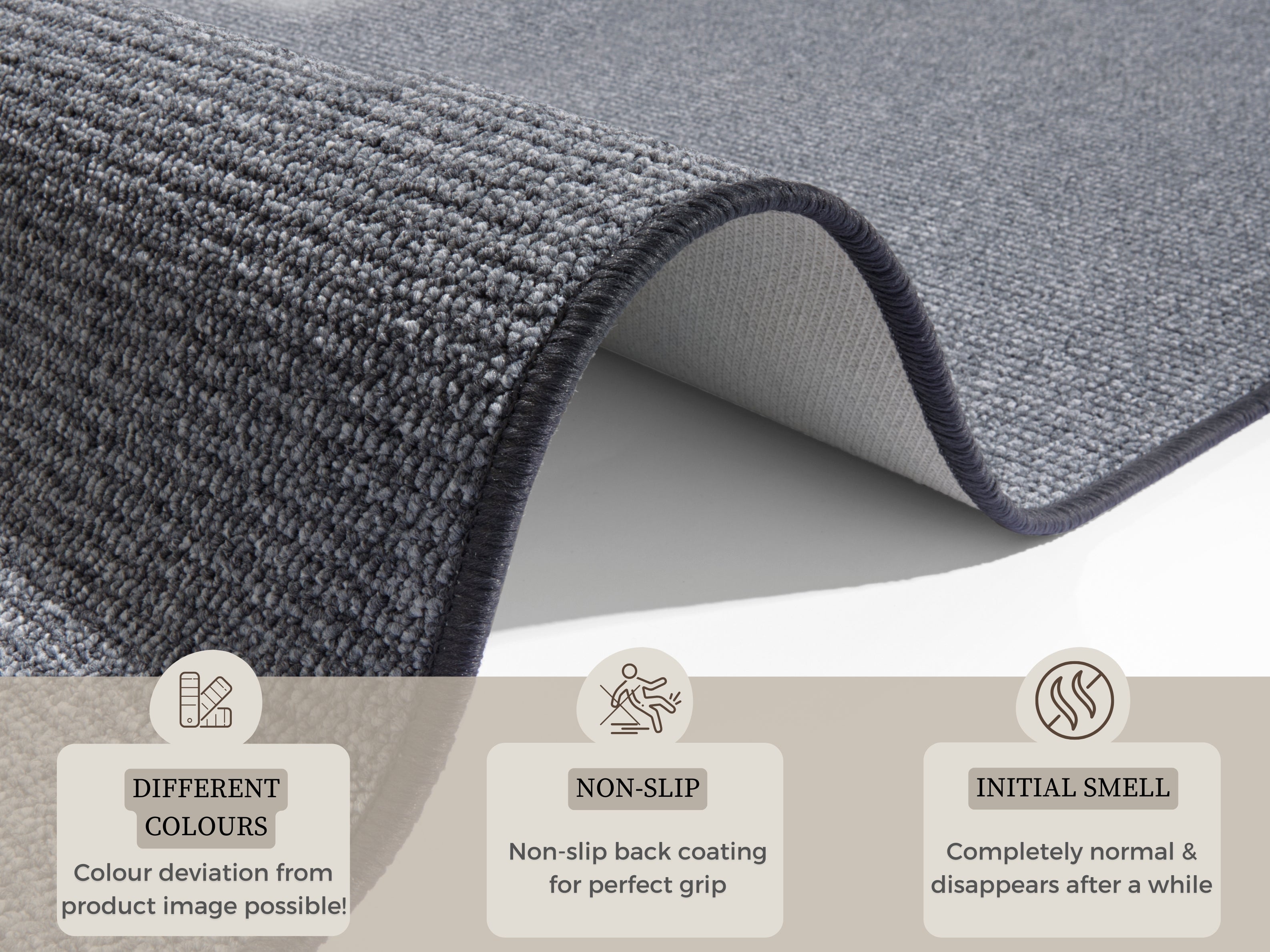 HANSE HOME BOUCLÉ TÆPPELØBER, GRÅ 104433