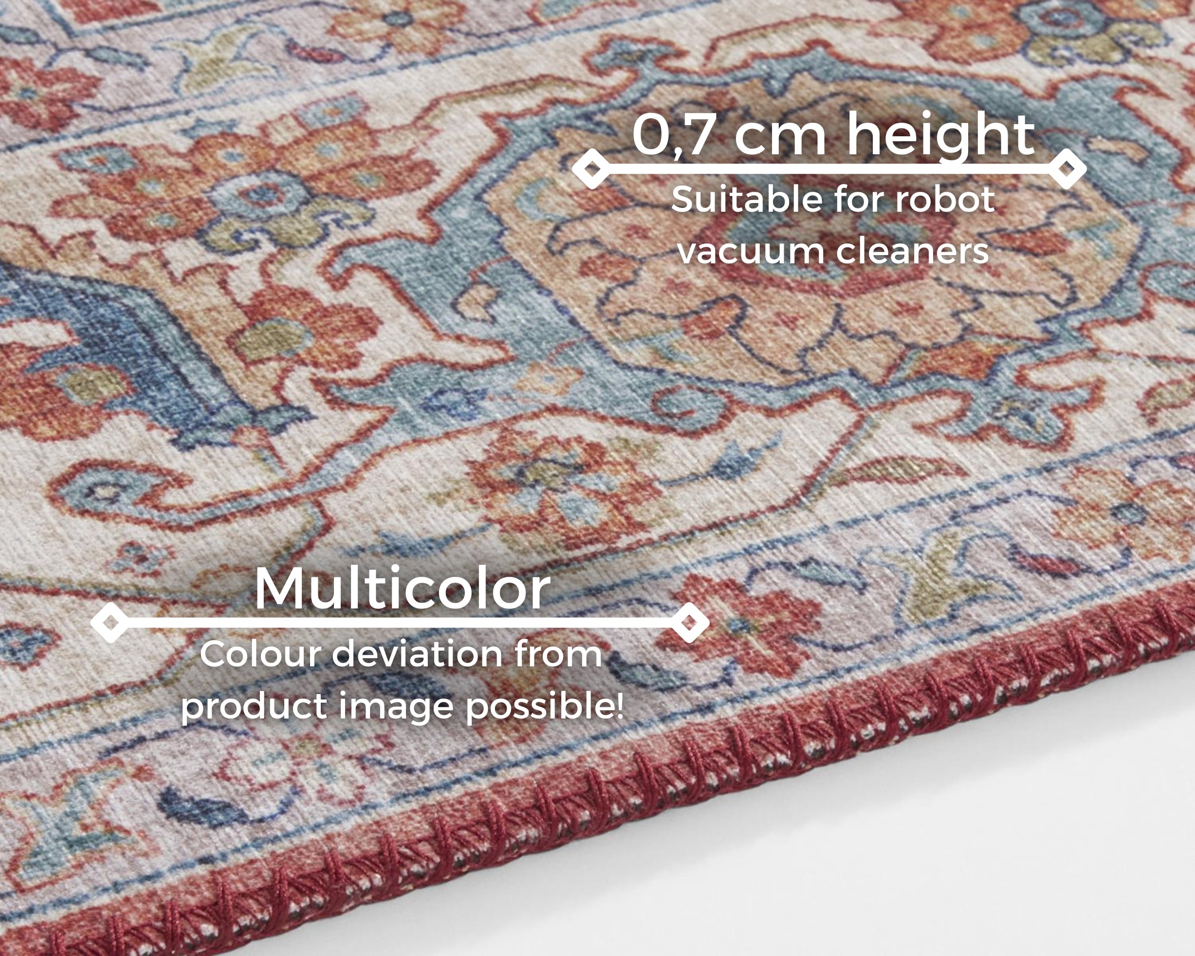 HANSE HOME ASMAR TÆPPE, BRICK-RØD 104013