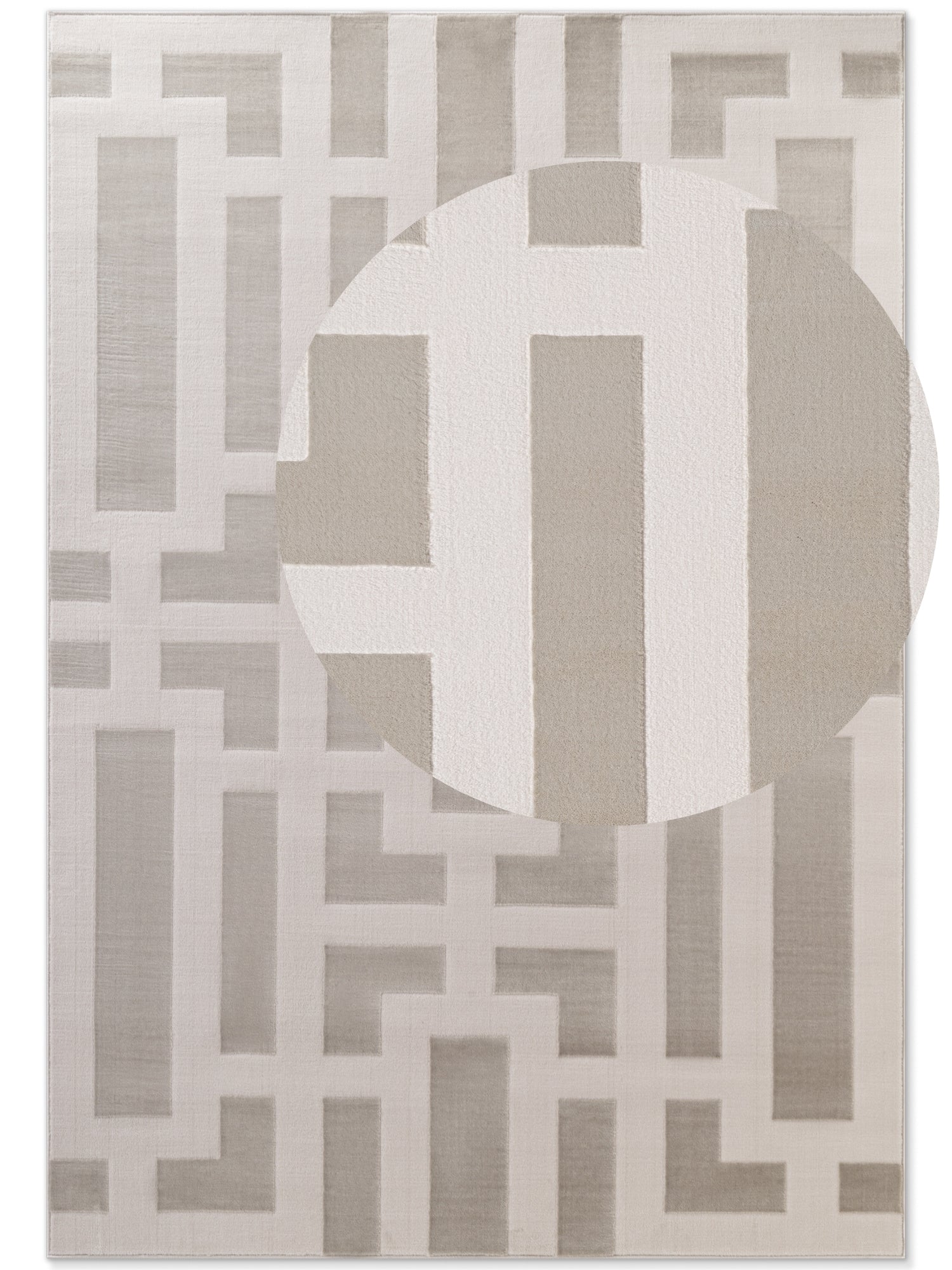 PEARLES MODERNE TÆPPE, CREME-GRÅ 106188