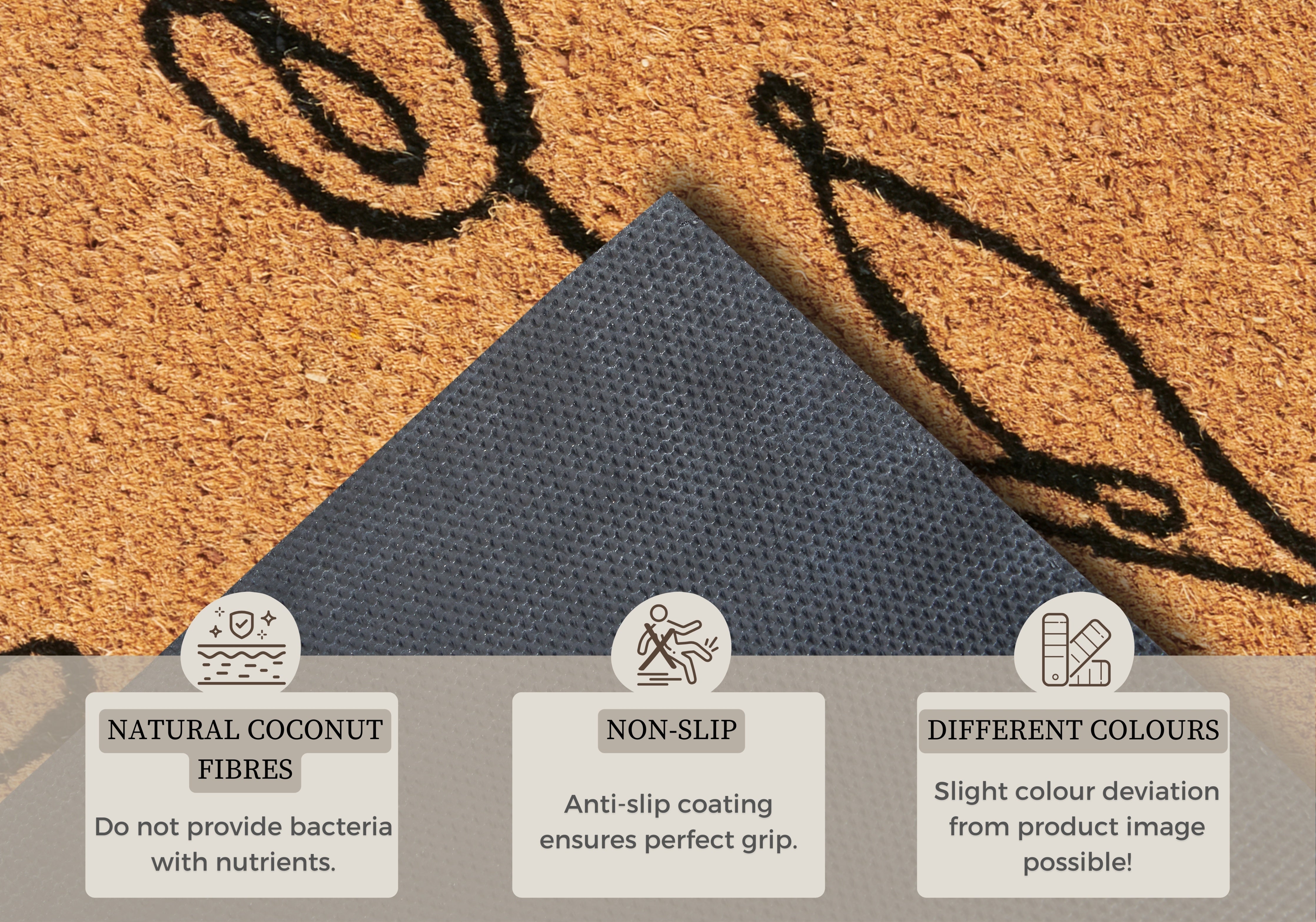 DØRMÅTTE KOKOS -  ENKLE BLOMSTER 106202