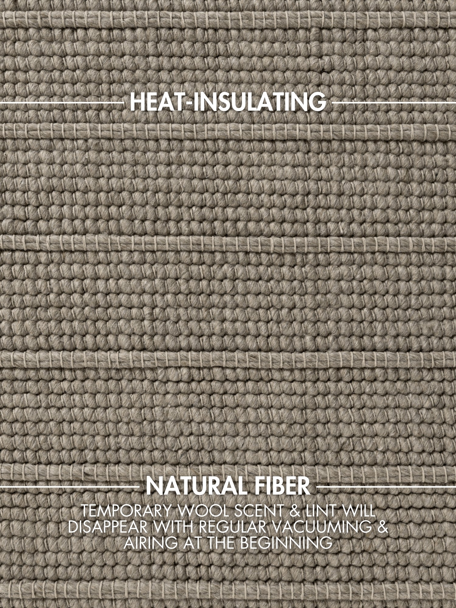 TED BAKER CAMDEN ULDTÆPPE PARKER, NATURLIG GRÅ