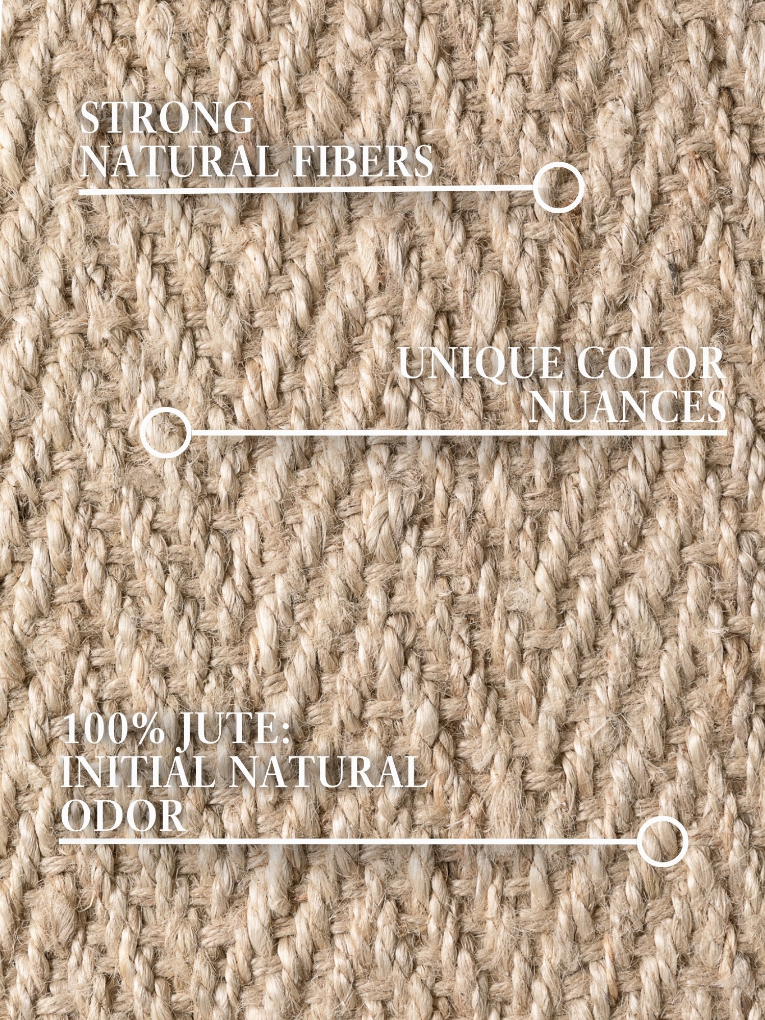 VILLEROY & BOCH 1851 JUTE TÆPPE MIRABELLE, NATURLIG ELFENBEN