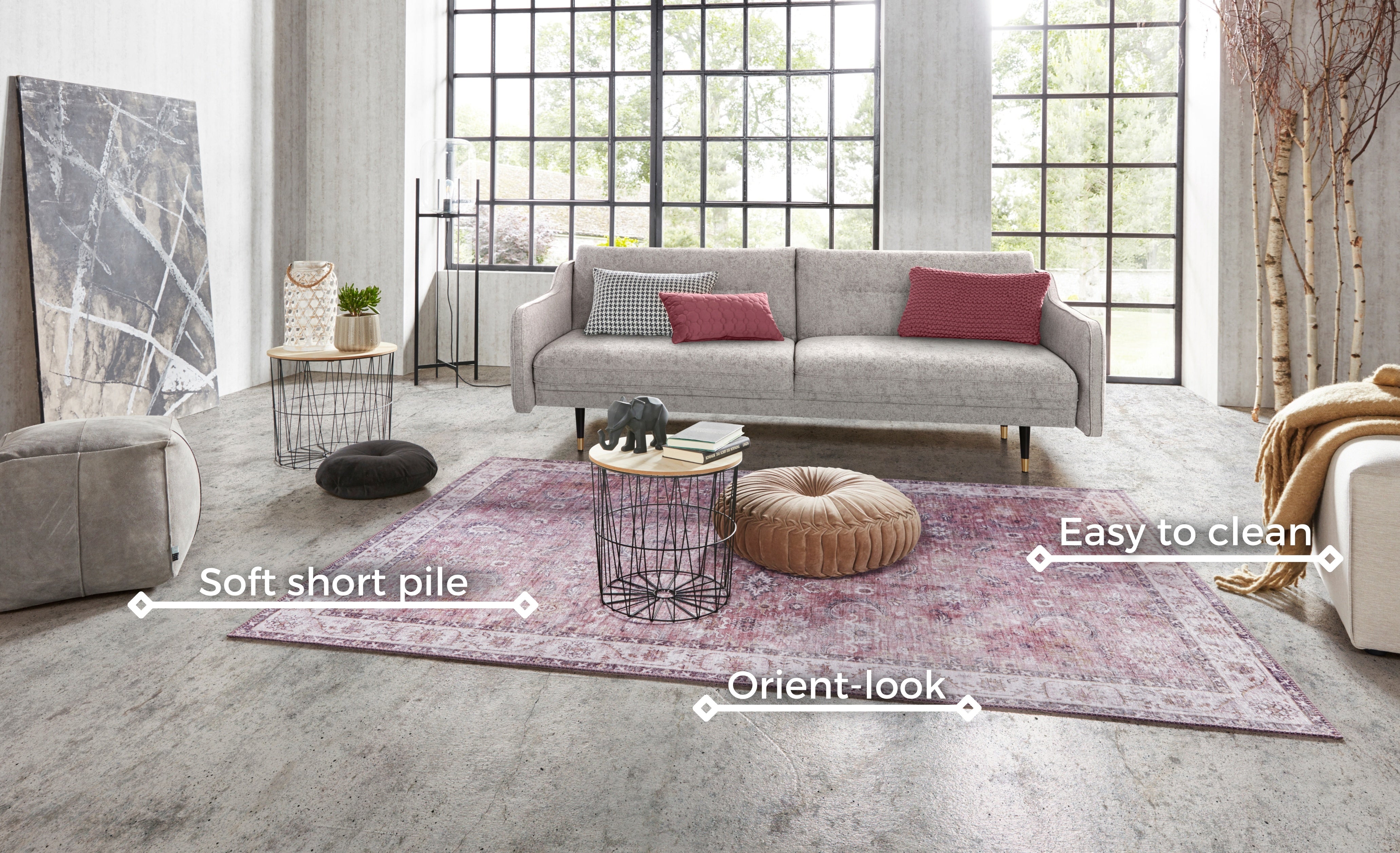 HANSE HOME ASMAR TÆPPE, RASPBERRY-RØD 104007