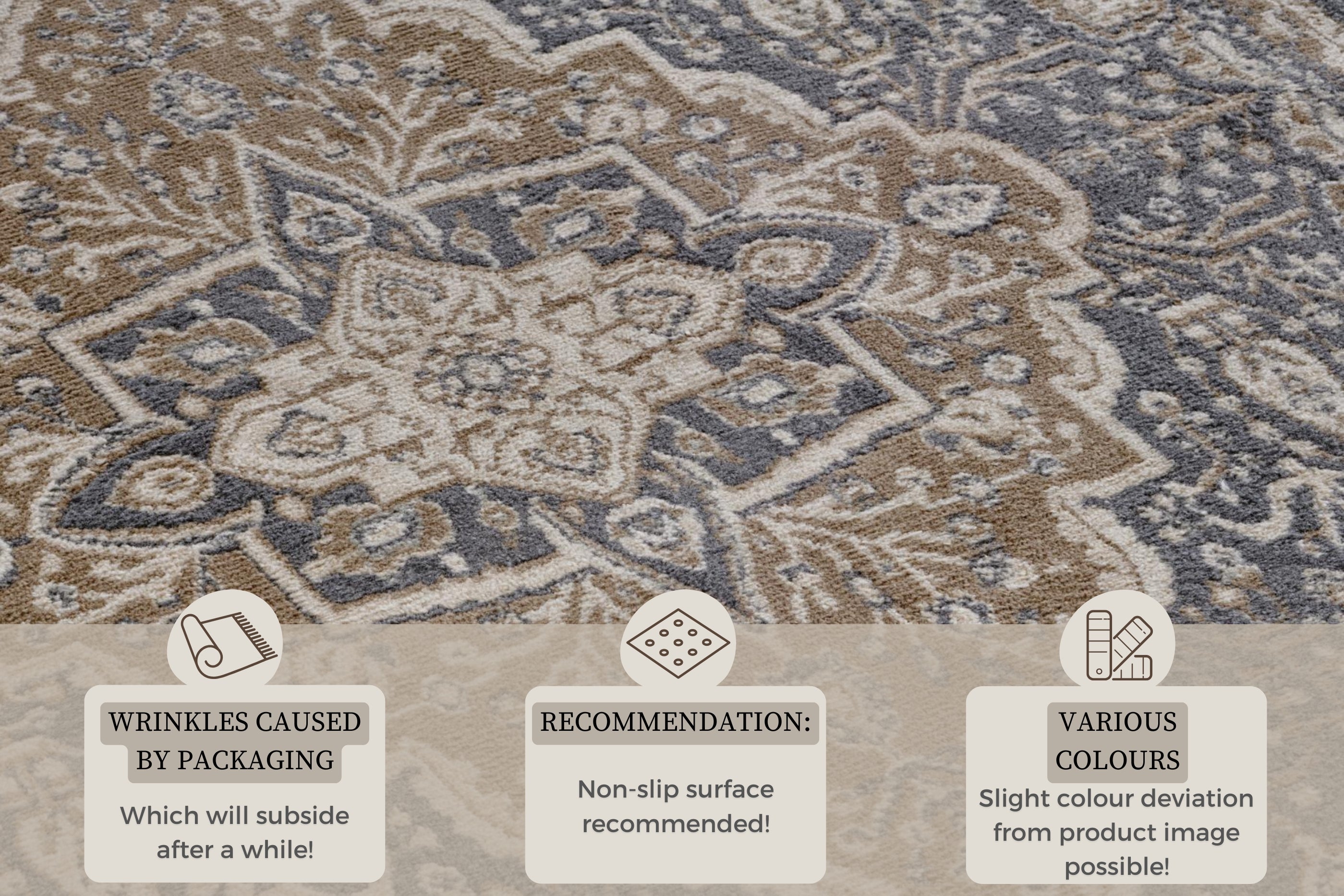 TERRAIN TÆPPE, SORT-BRUN 105607