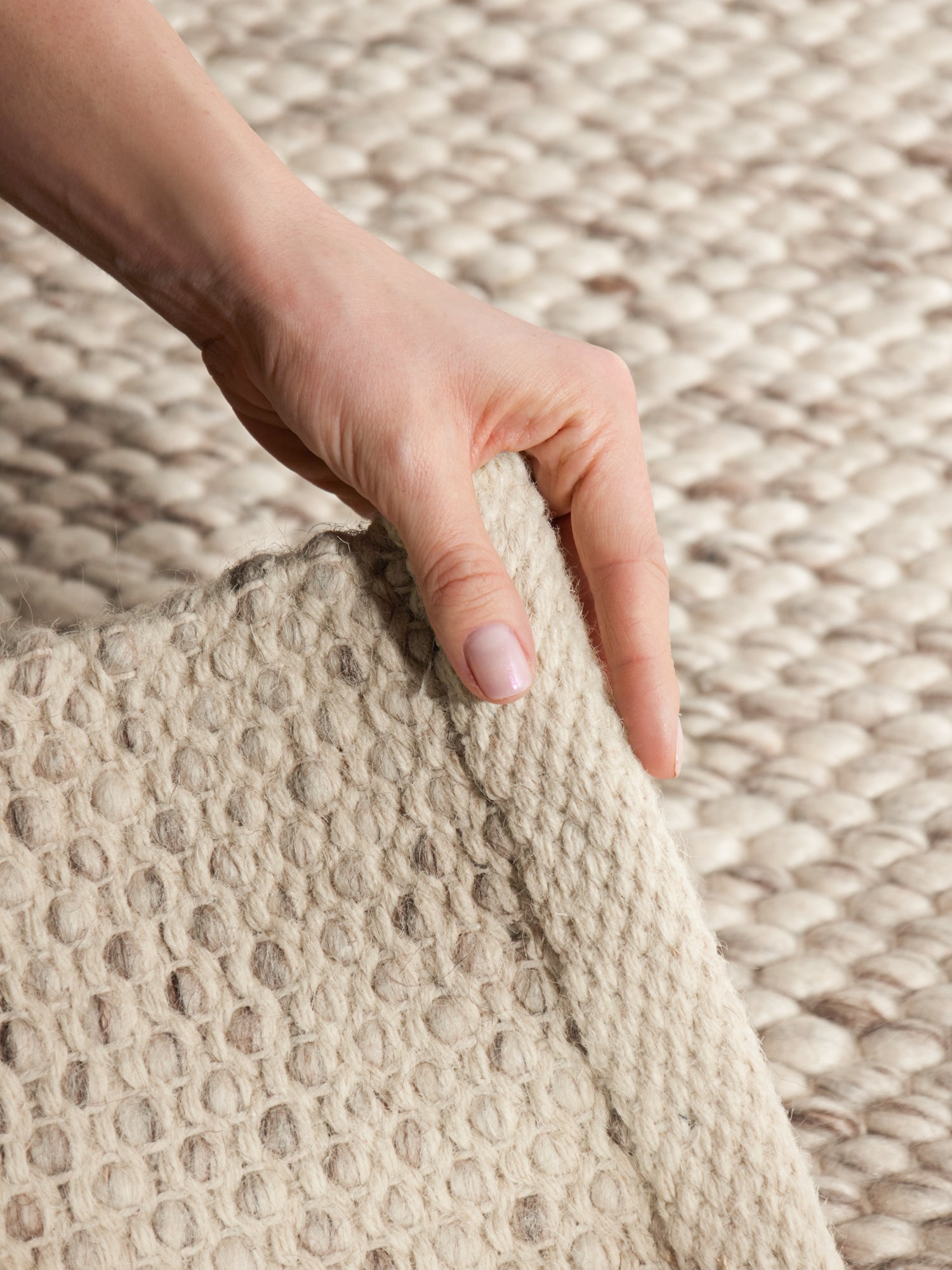 ELLE DECORATION LYON ULDTÆPPE, BEANS NATURLIG CREME BRUN