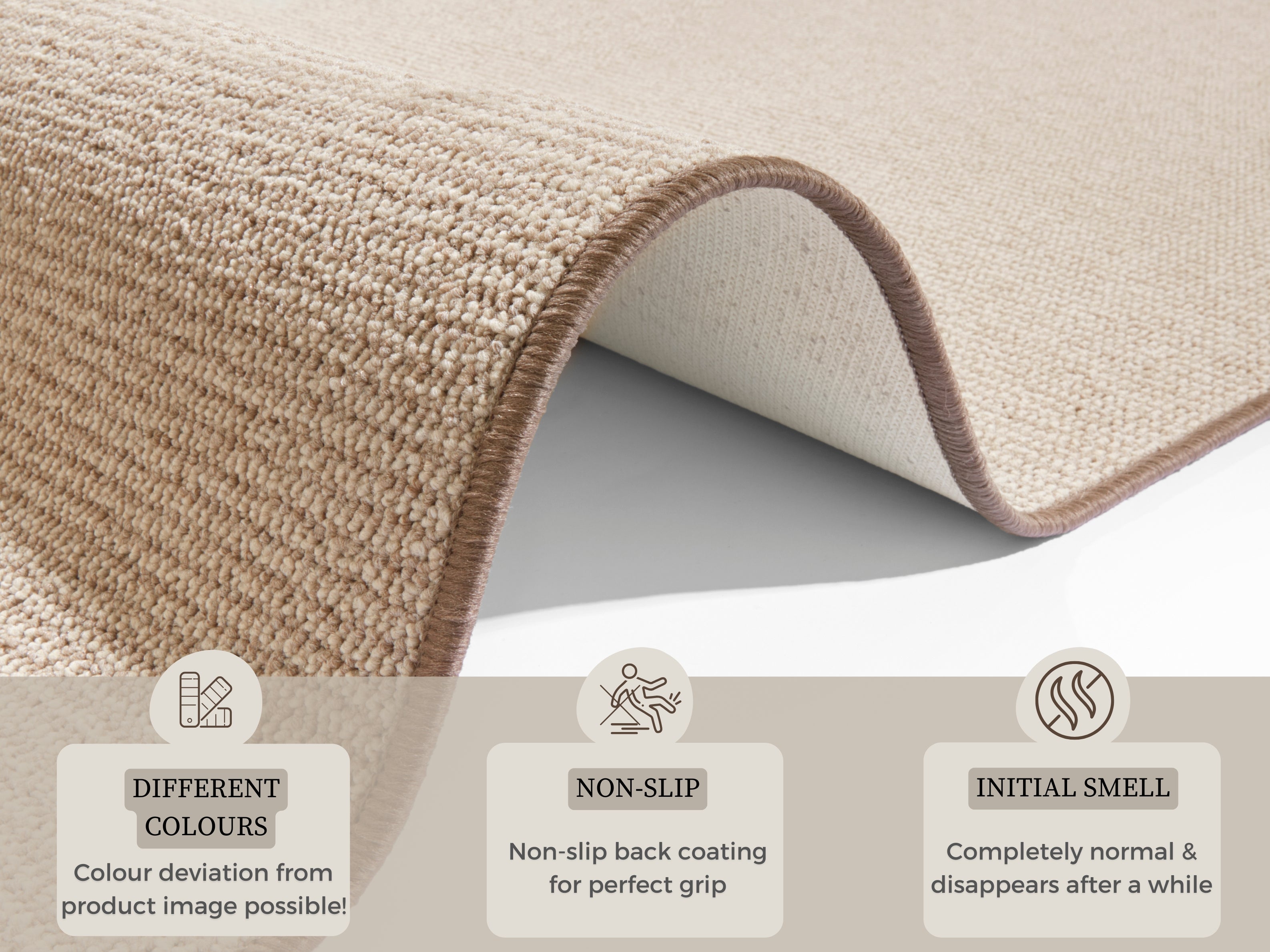 HANSE HOME BOUCLÉ TÆPPELØBER, BEIGE 104434