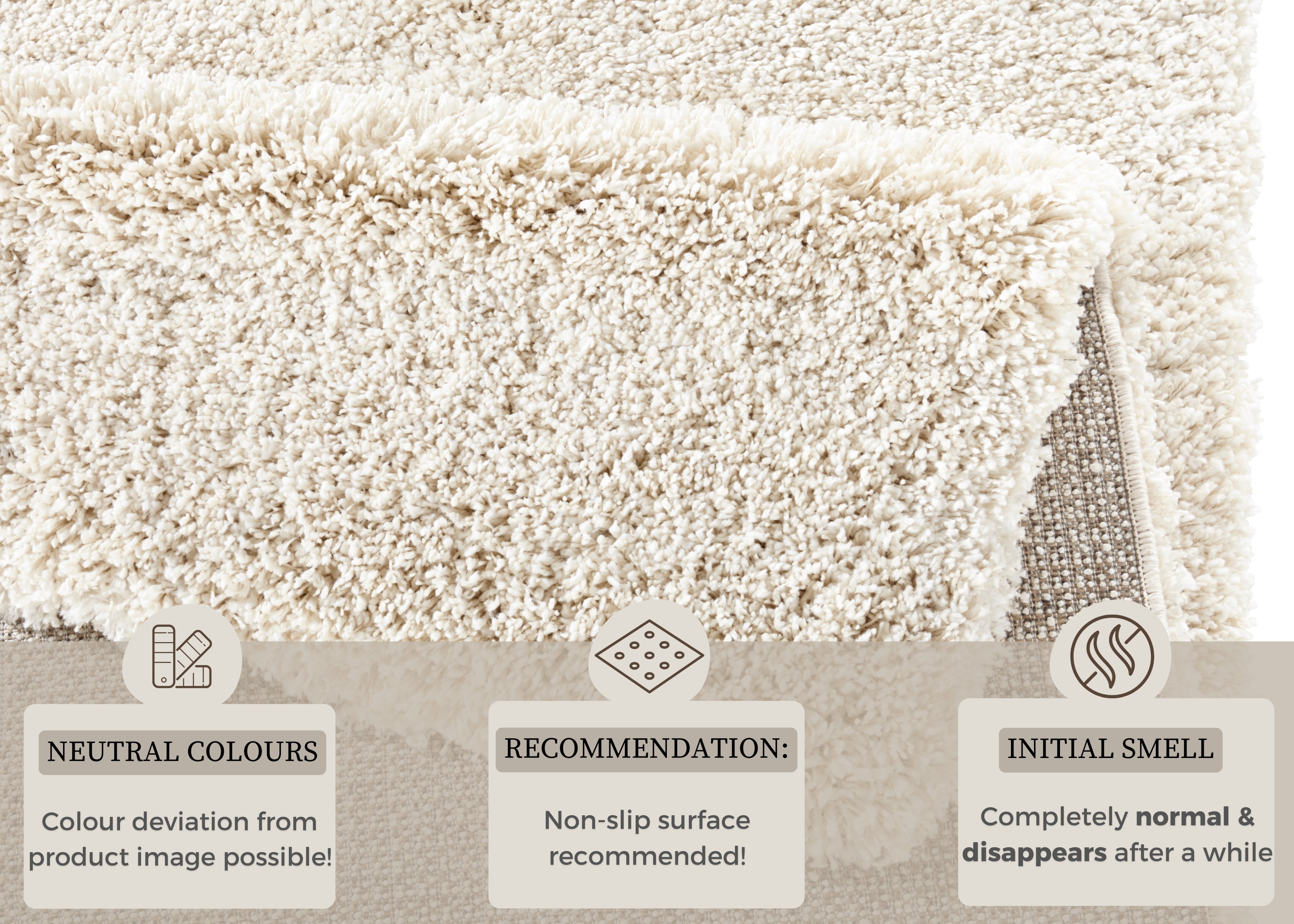 HANSE HOME SHAGGY TÆPPE VENICE, CREME 102571