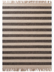 HANDLOOM JUTE TÆPPE PLAYA, NATURLIG HVID-SORT