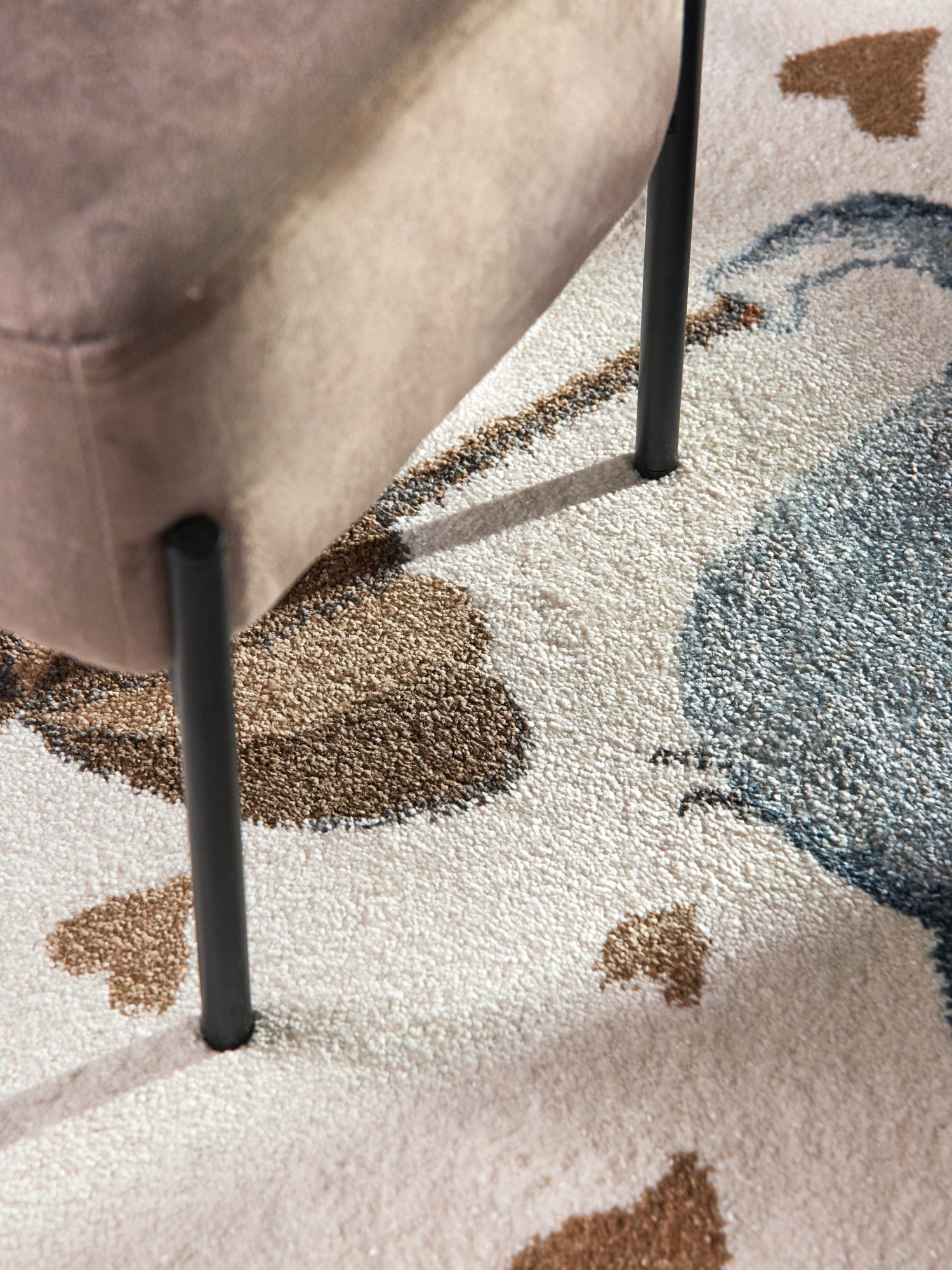 VILLEROY & BOCH BOHO KIDS BØRNETÆPPE RUNDT - ELEFANT REGN, CREME MULTI 106303