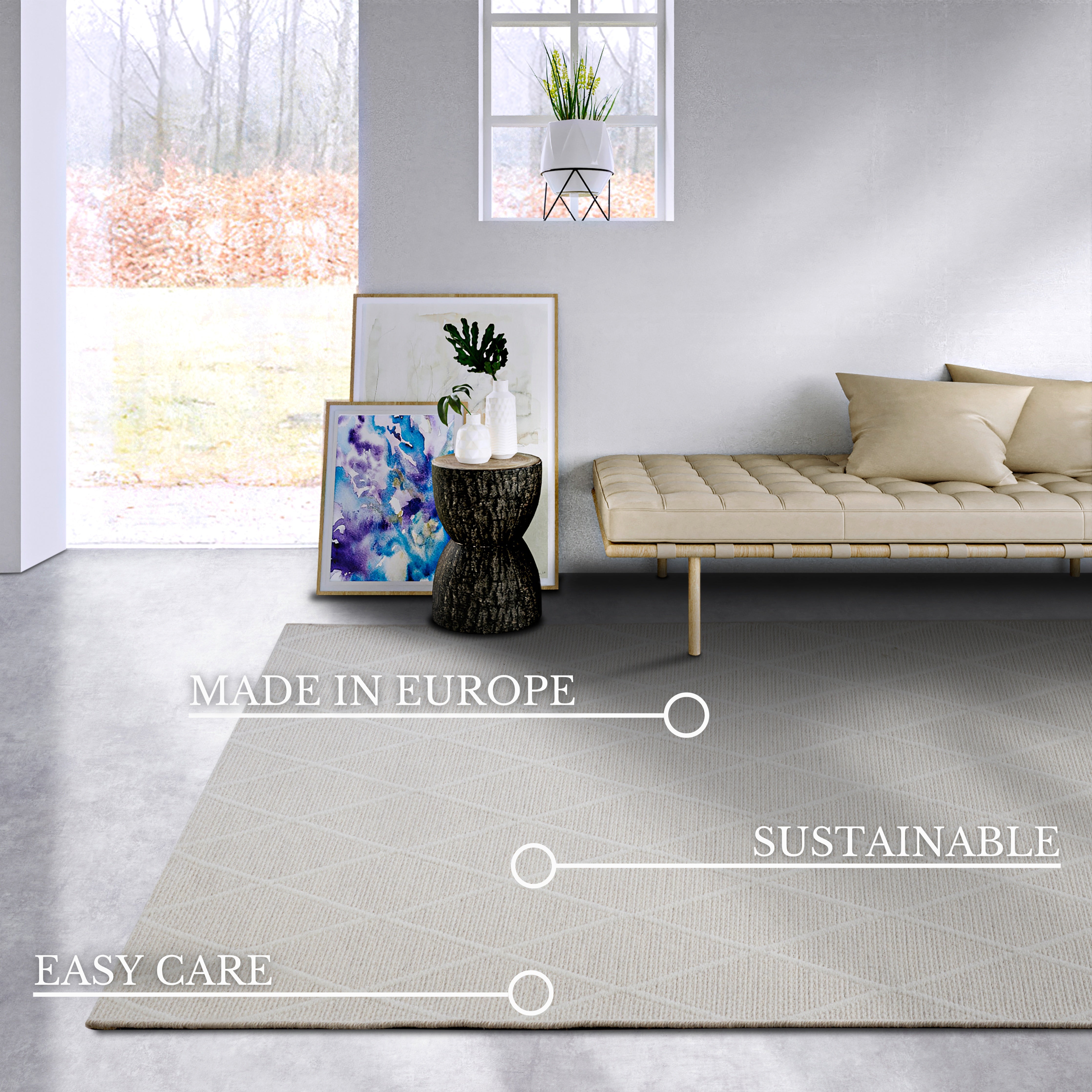 VILLEROY BOCH 106108 ULD TÆPPE MARIA, NATUR-CREME