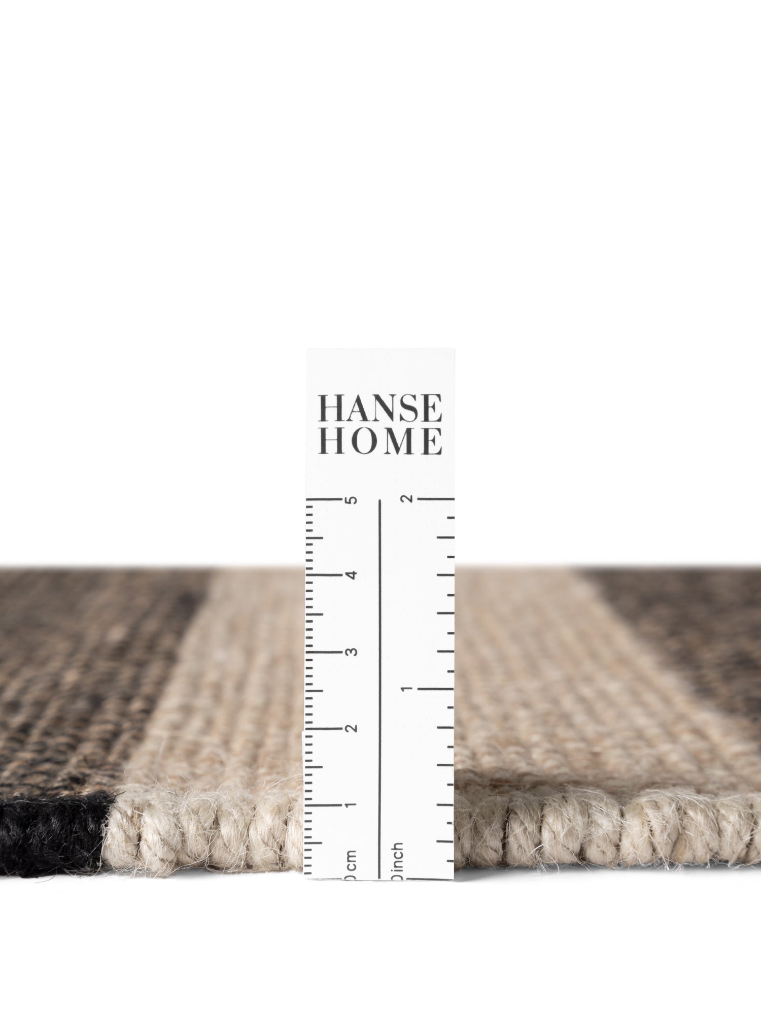 HANDLOOM JUTE TÆPPE PLAYA, NATURLIG HVID-SORT