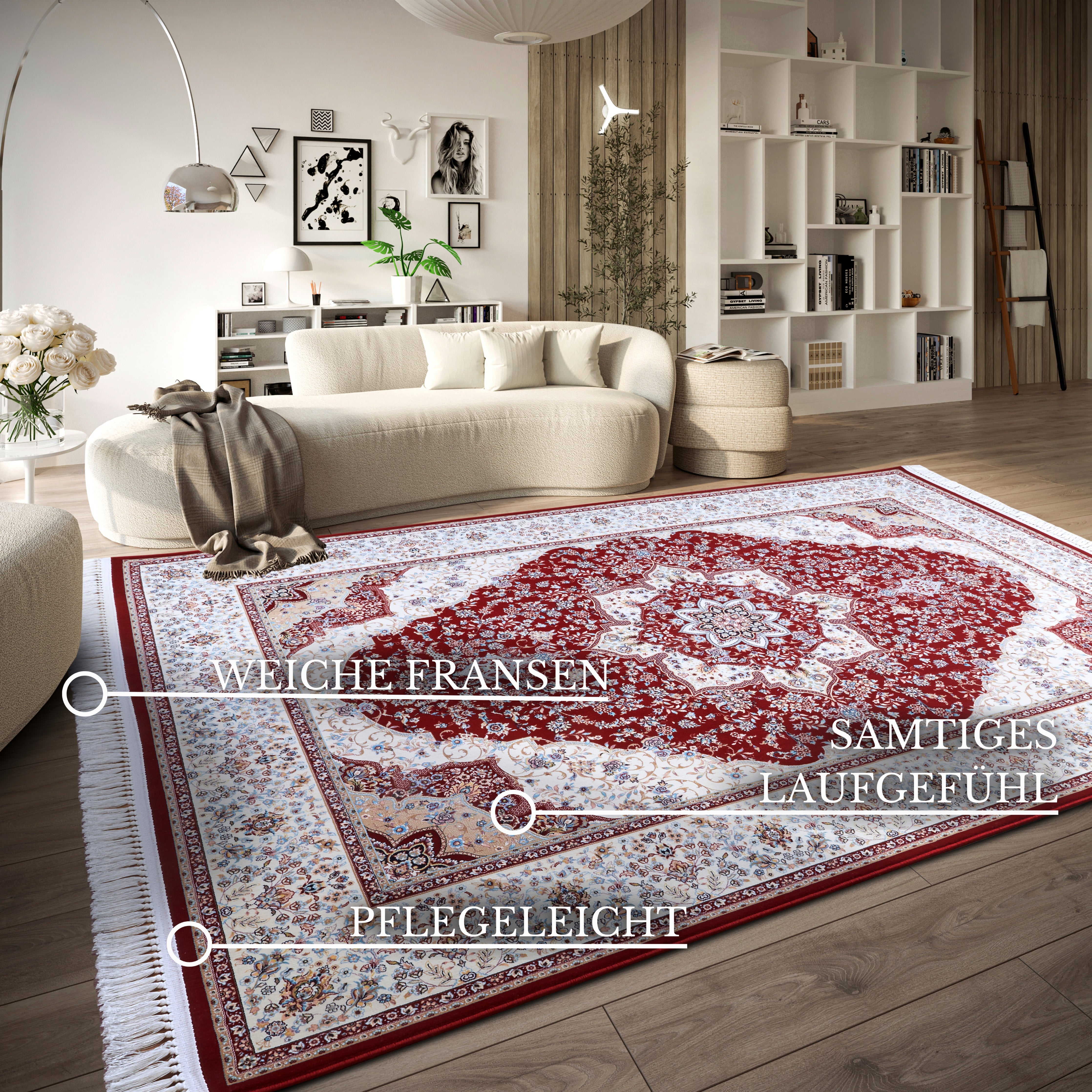 VILLEROY & BOCH 106126 ORIENTALSK TÆPPE, ETIENNE RØD-CREME