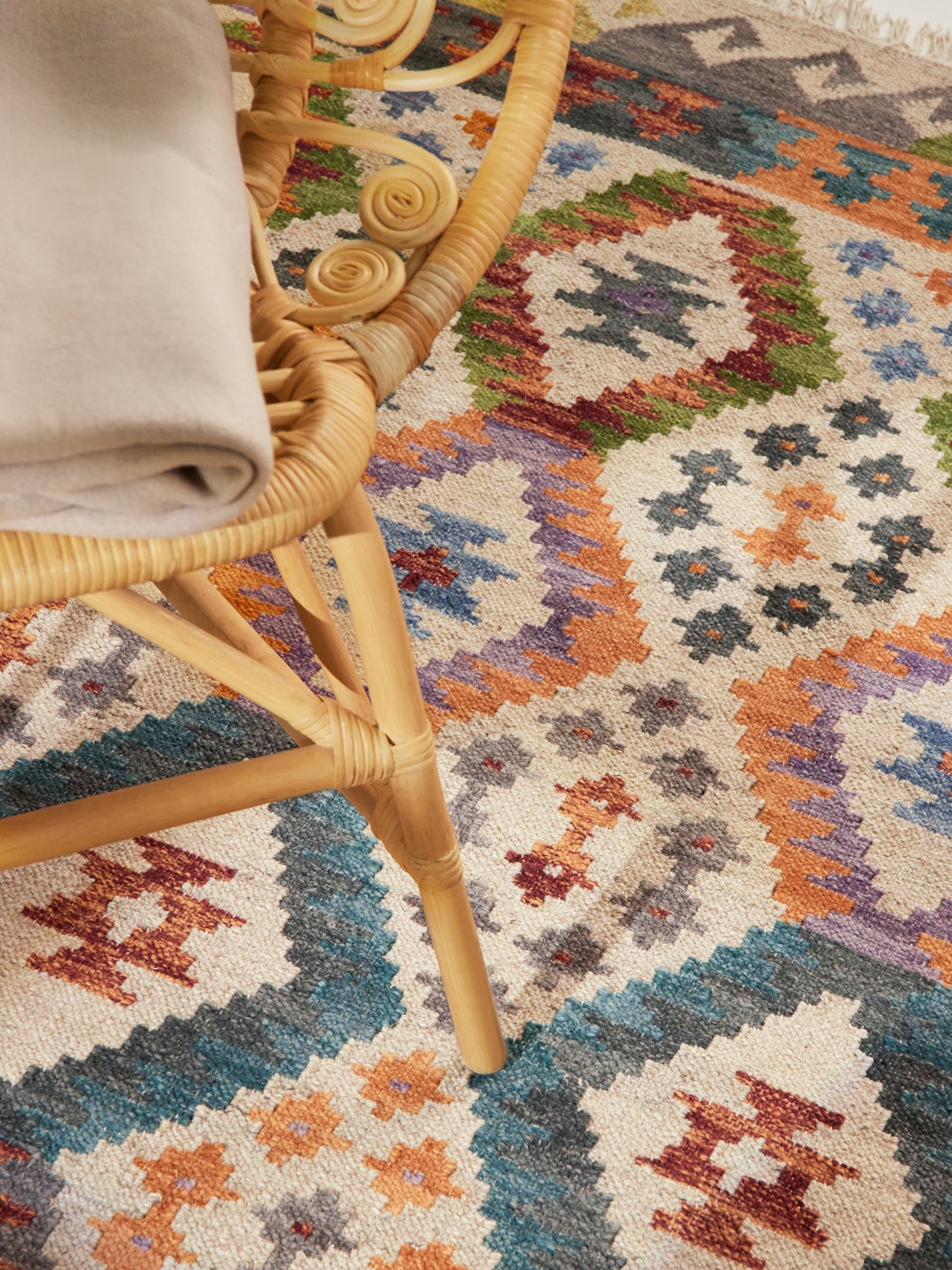 HANSE HOME KAMAL - AFGHANSK KELIM TÆPPE, 106242 CREME-MULTI