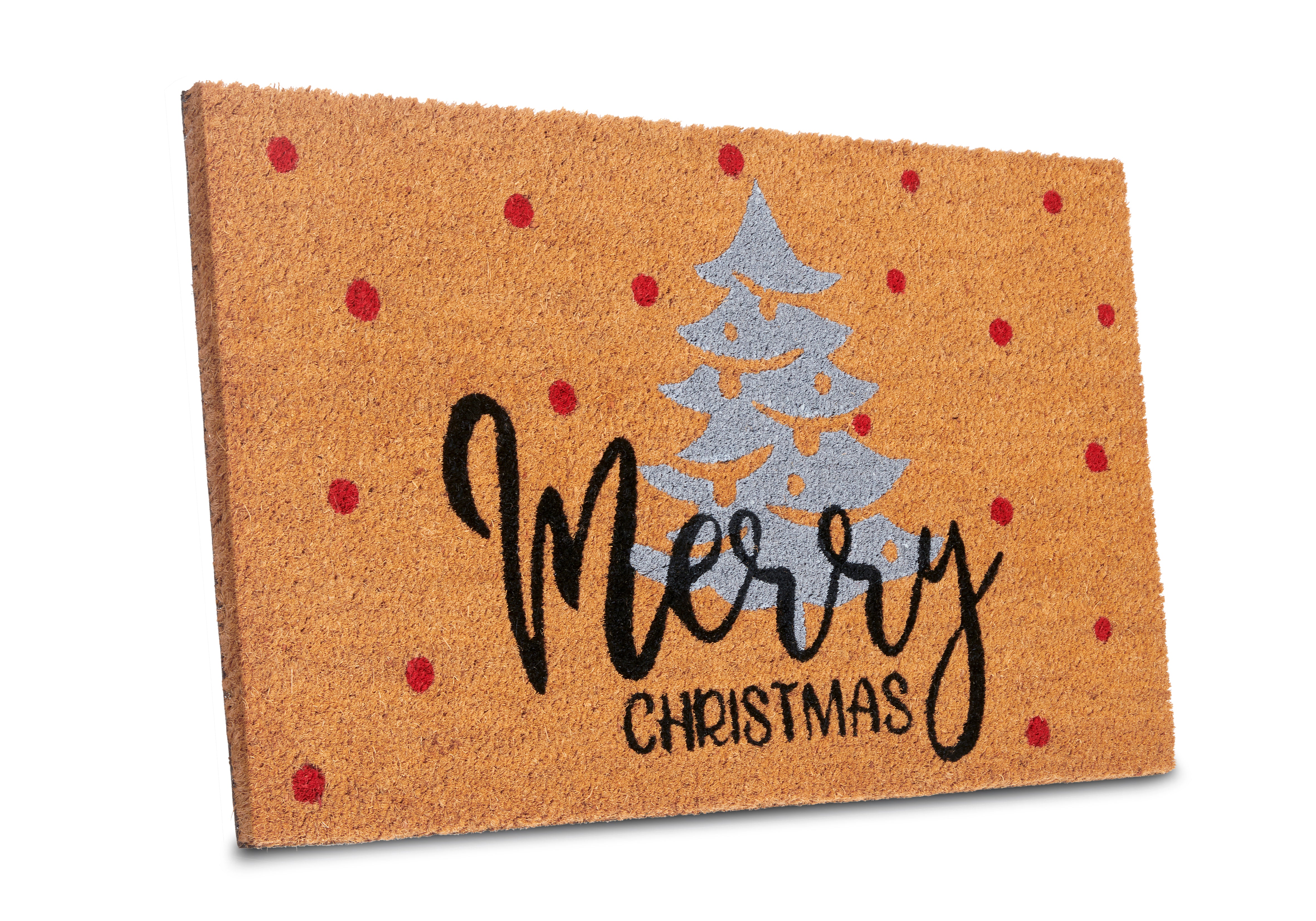 DØRMÅTTE KOKOS -  MERRY CHRISTMAS DOTS 106198