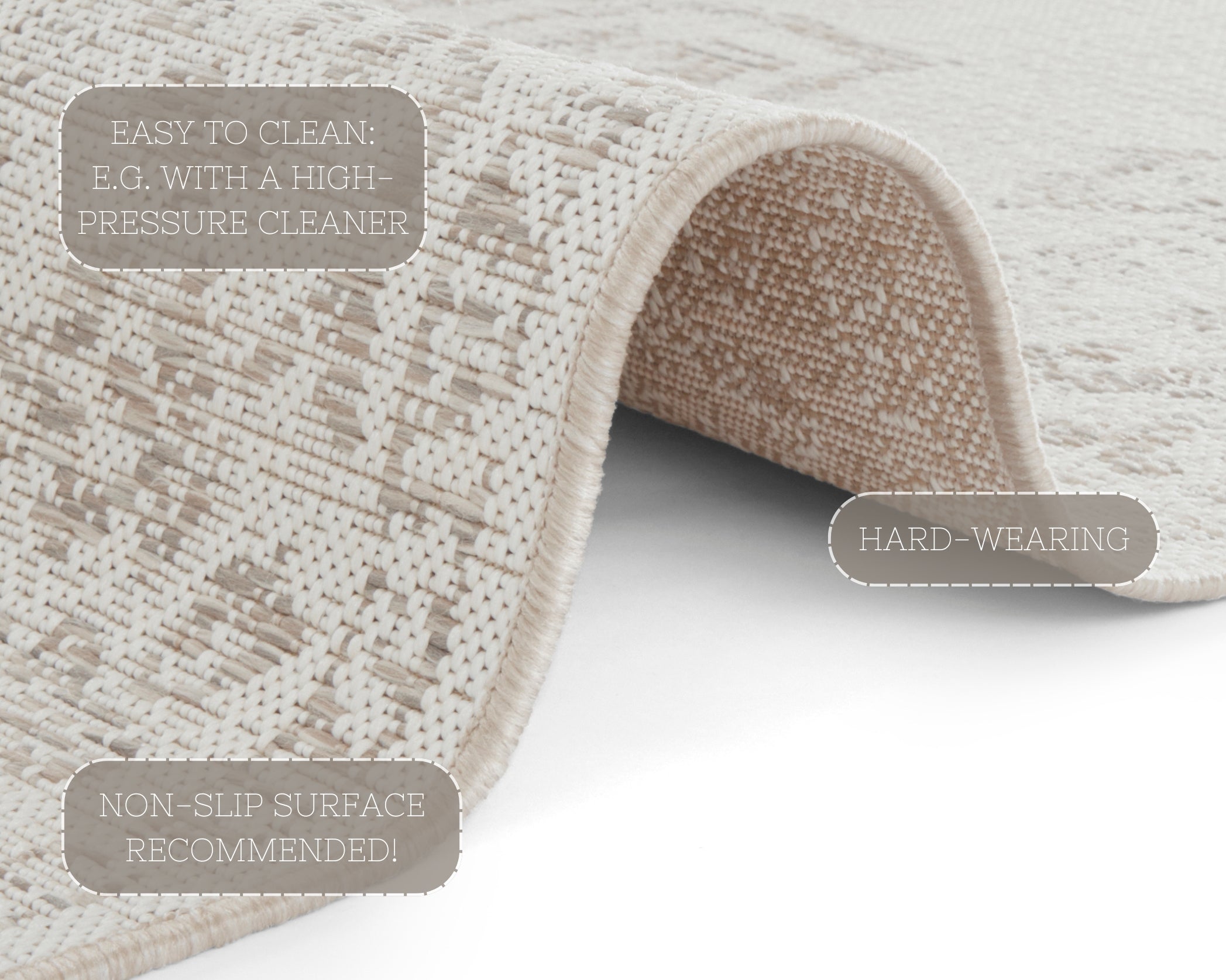 HANSE HOME BEACH TÆPPE, CREME-BEIGE 103854