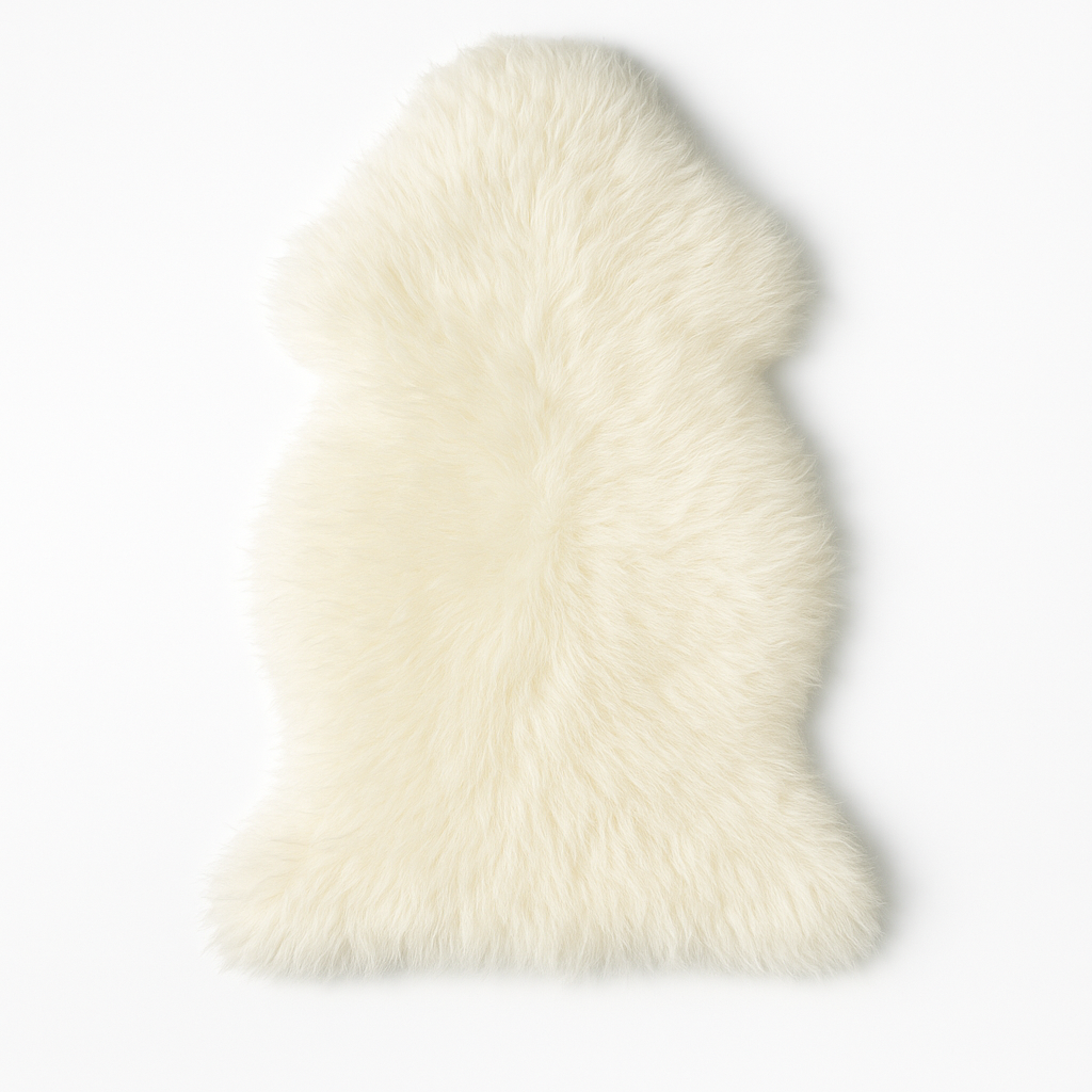 ÆGTE NEWZEALANDSK LAMMESKIND, NATUR HVID