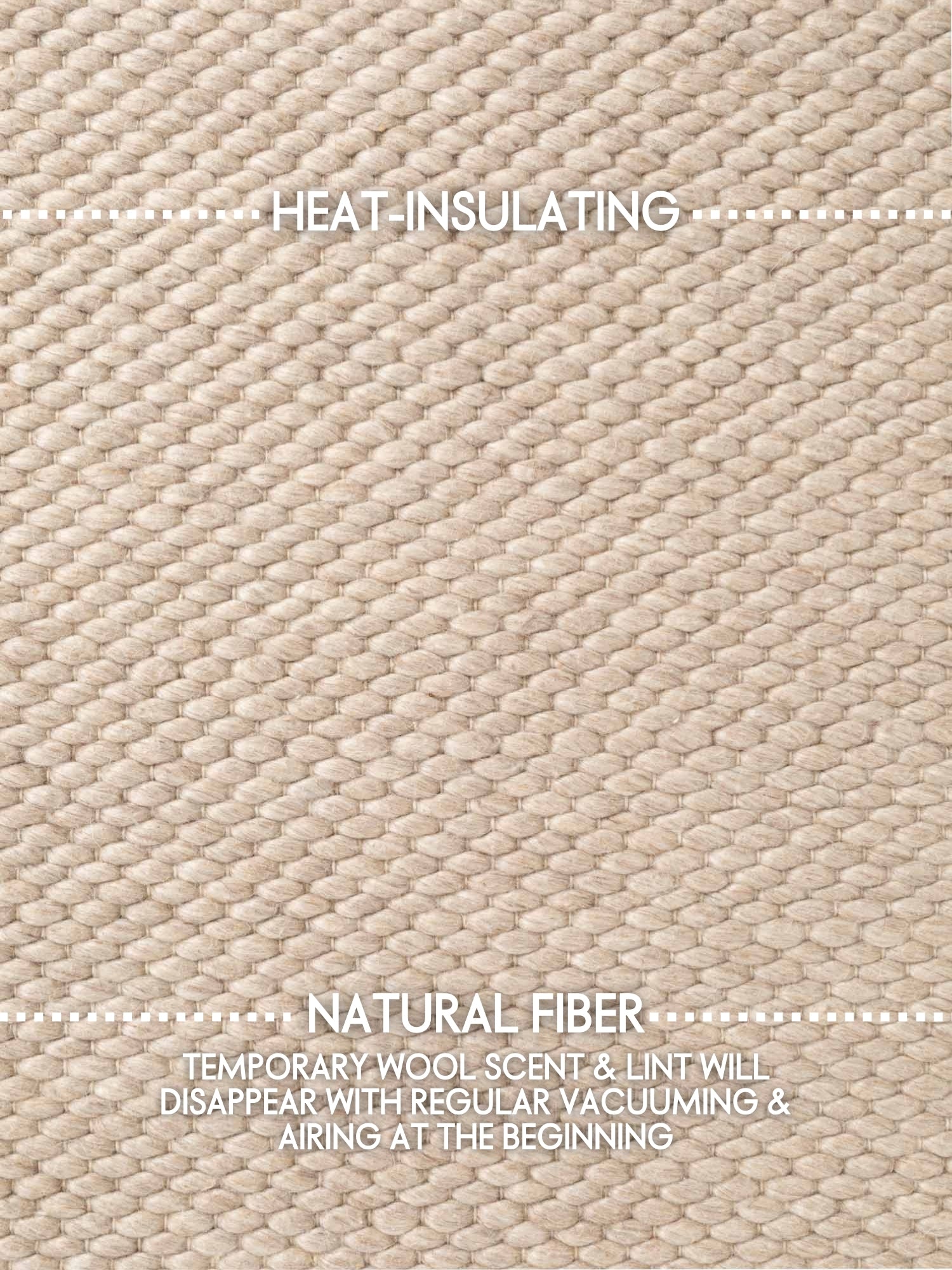 ELLE DECORATION LYON ULDTÆPPE, BEANS NATURLIG BEIGE