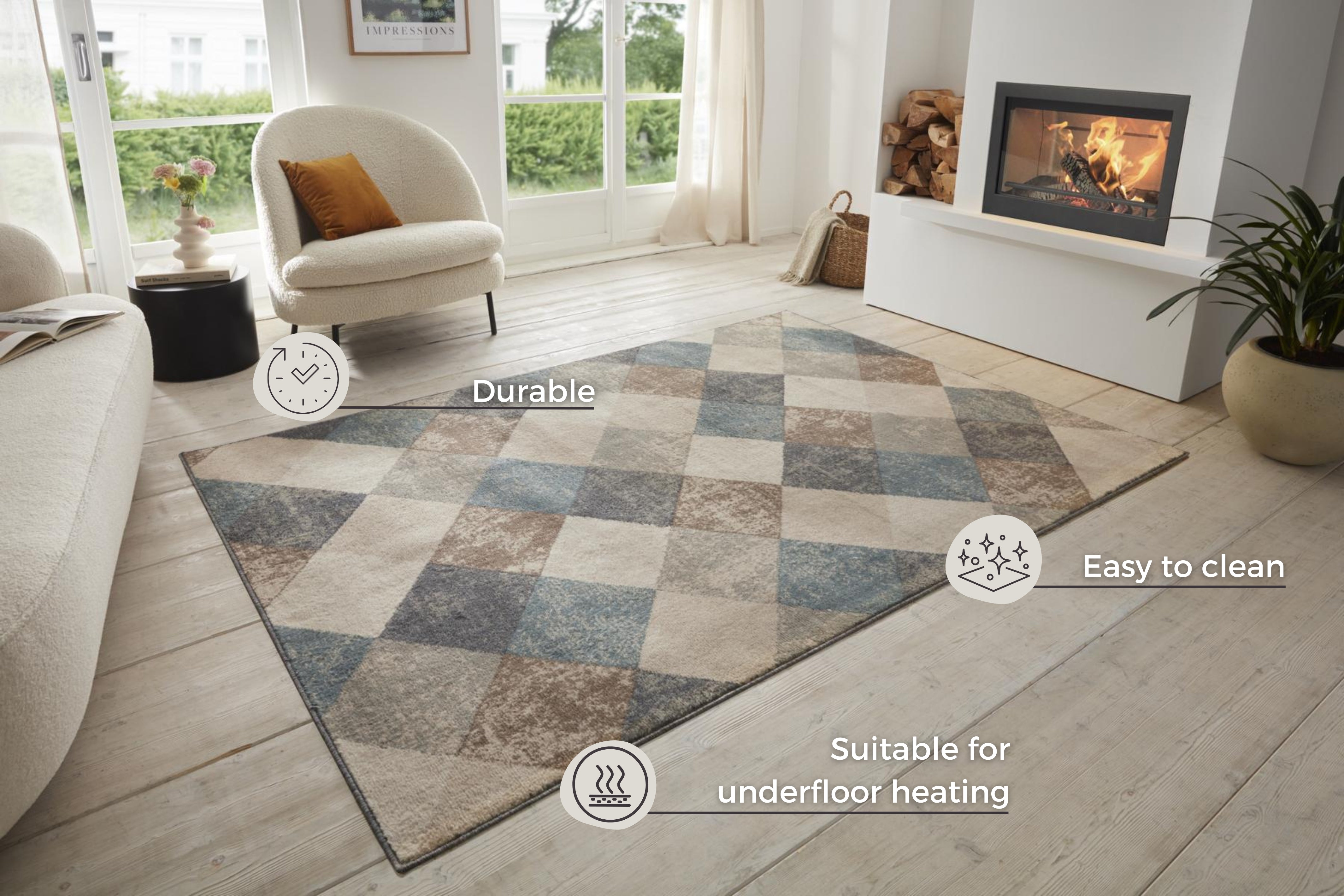 TERRAIN TÆPPE, CREME 105598