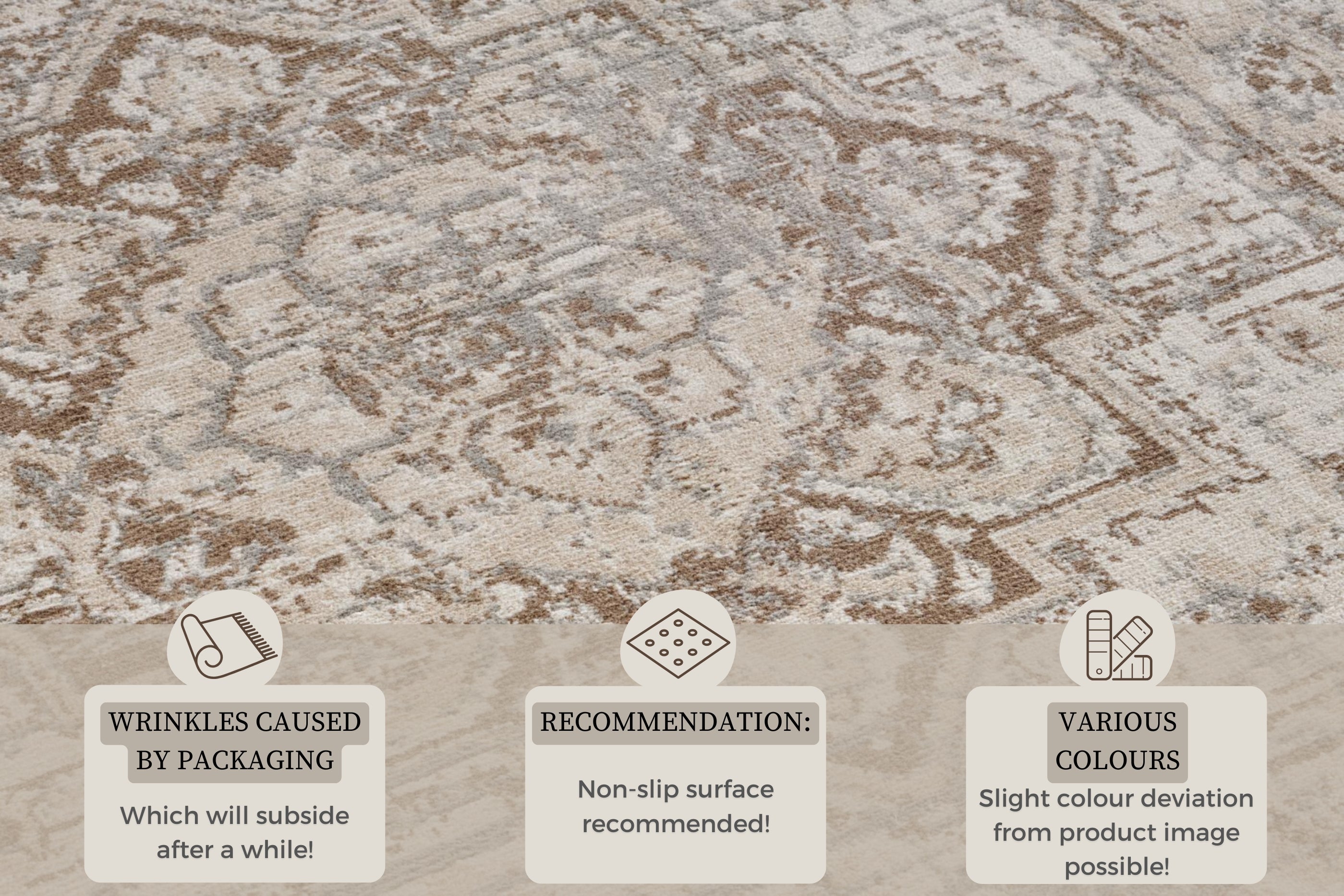 TERRAIN TÆPPE, CREME-BRUN 105597